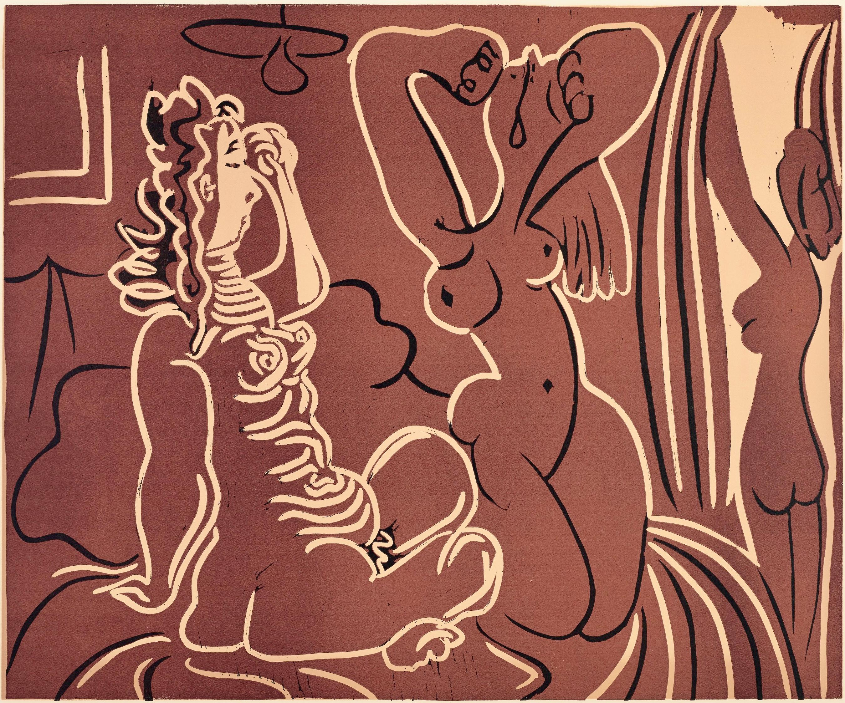 Picasso, Trois femmes (Orozco 214), Grabados al linóleo (nach)
