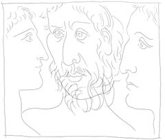 Picasso, Trois têtes d'homme, Les Métamorphoses (after)