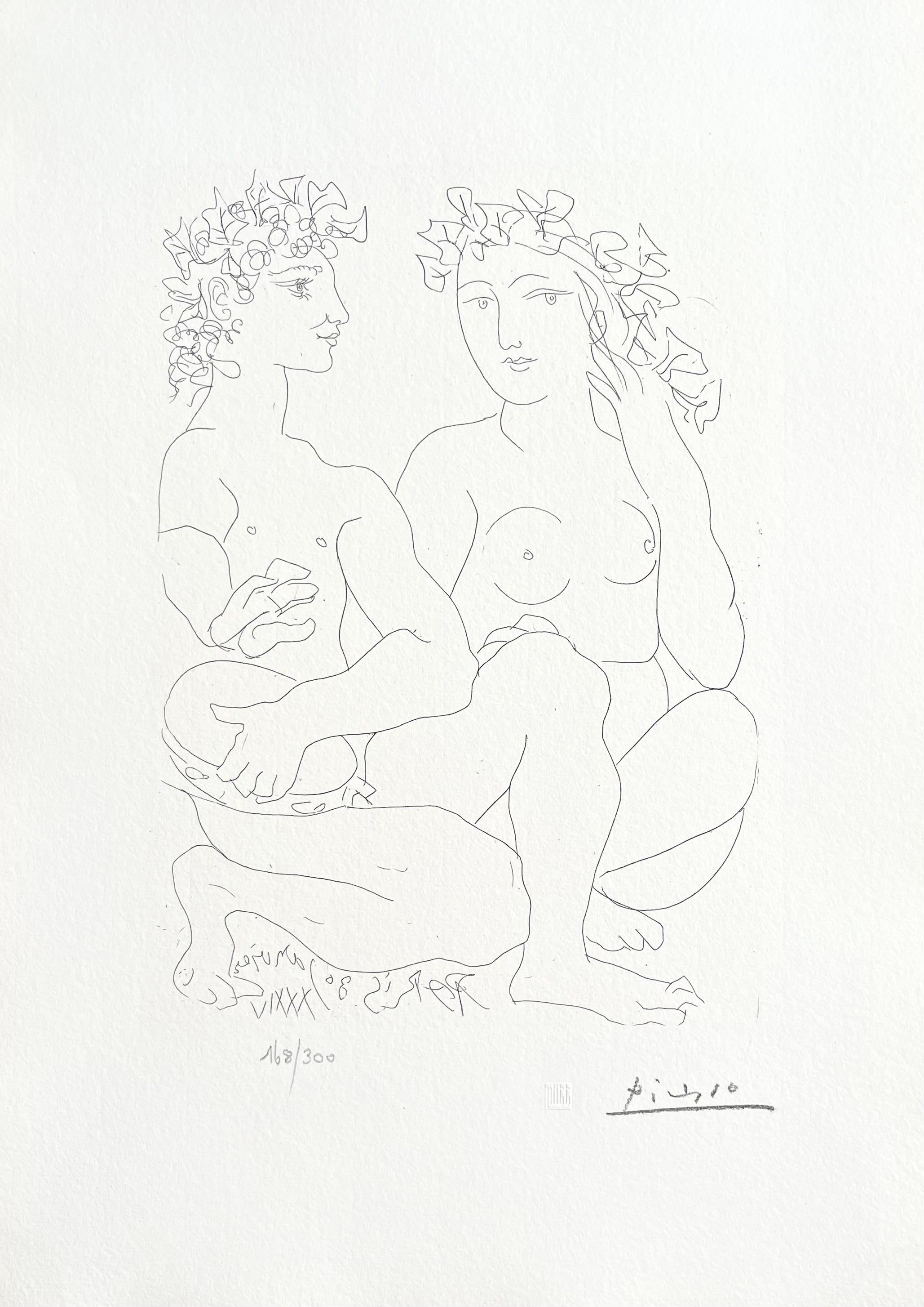 Picasso, two artworks (after) - Print by Pablo Picasso