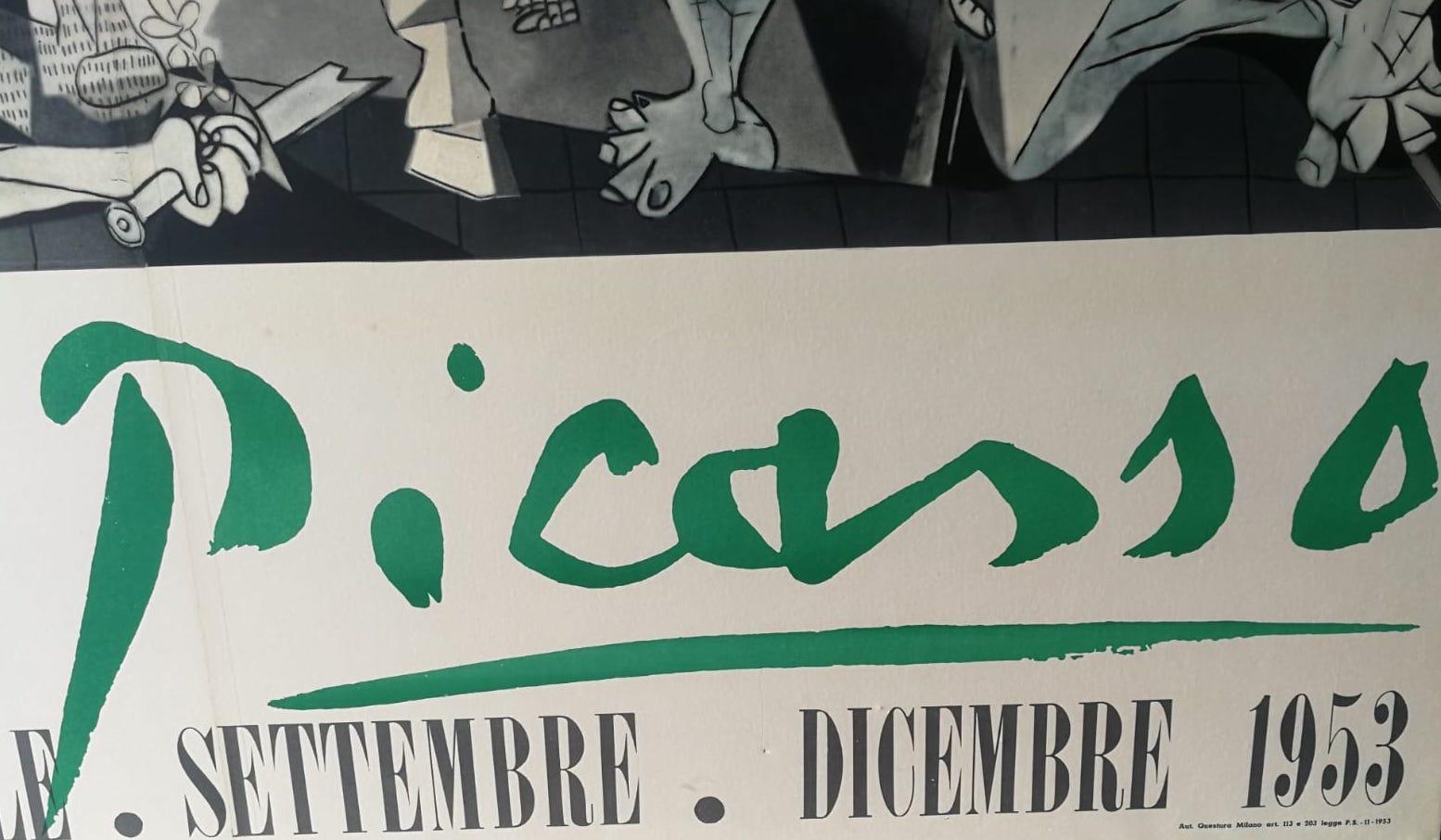 Affiche d'après l'exposition de Picasso, « Stra di Picasso », représentant Guernica - 1953 - Print de Pablo Picasso