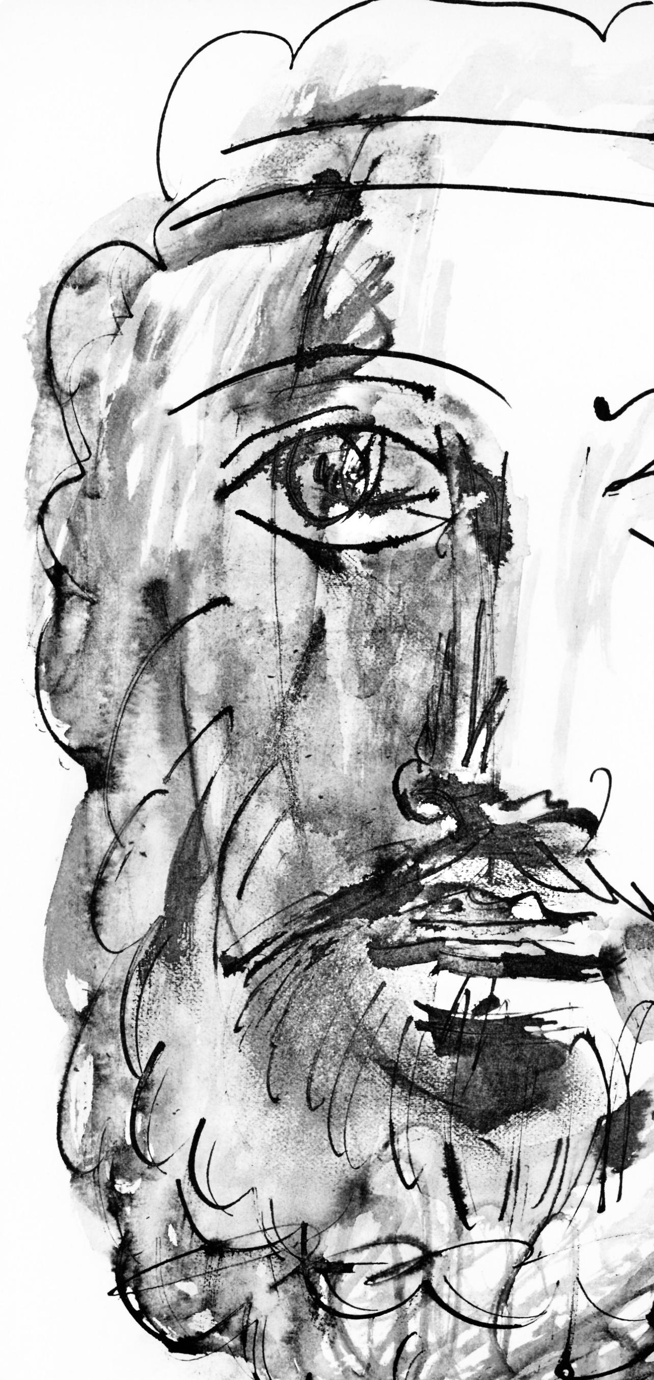 Picasso, Visage d'homme au bandeau (Cramer 84; Johnson/Stein 77) (dopo) - Print Cubismo di Pablo Picasso
