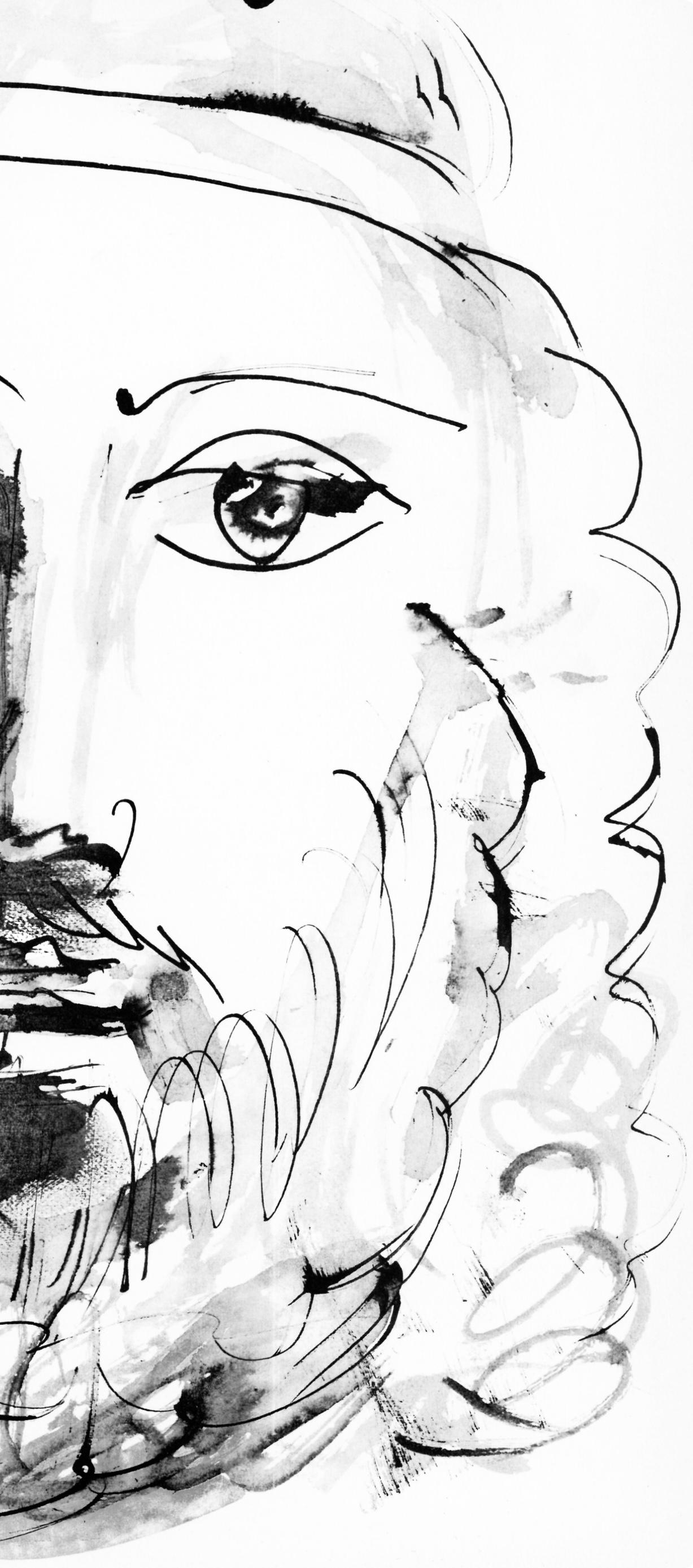 Picasso, Visage d'homme au bandeau (Cramer 84; Johnson/Stein 77) (dopo) - Abstract Print Grigio di Pablo Picasso