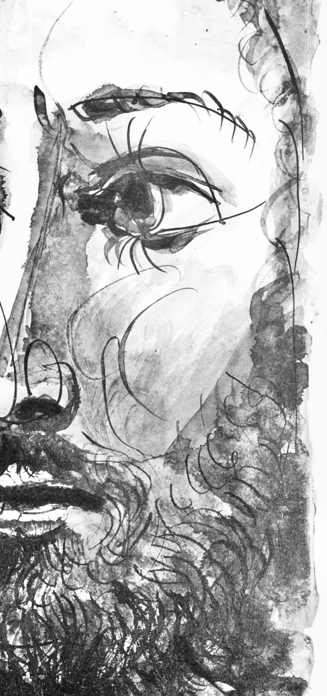 Picasso, Visage d'homme barbu à épaisse (Cramer 84 ; Johnson/Stein 77) (d'après) en vente 1