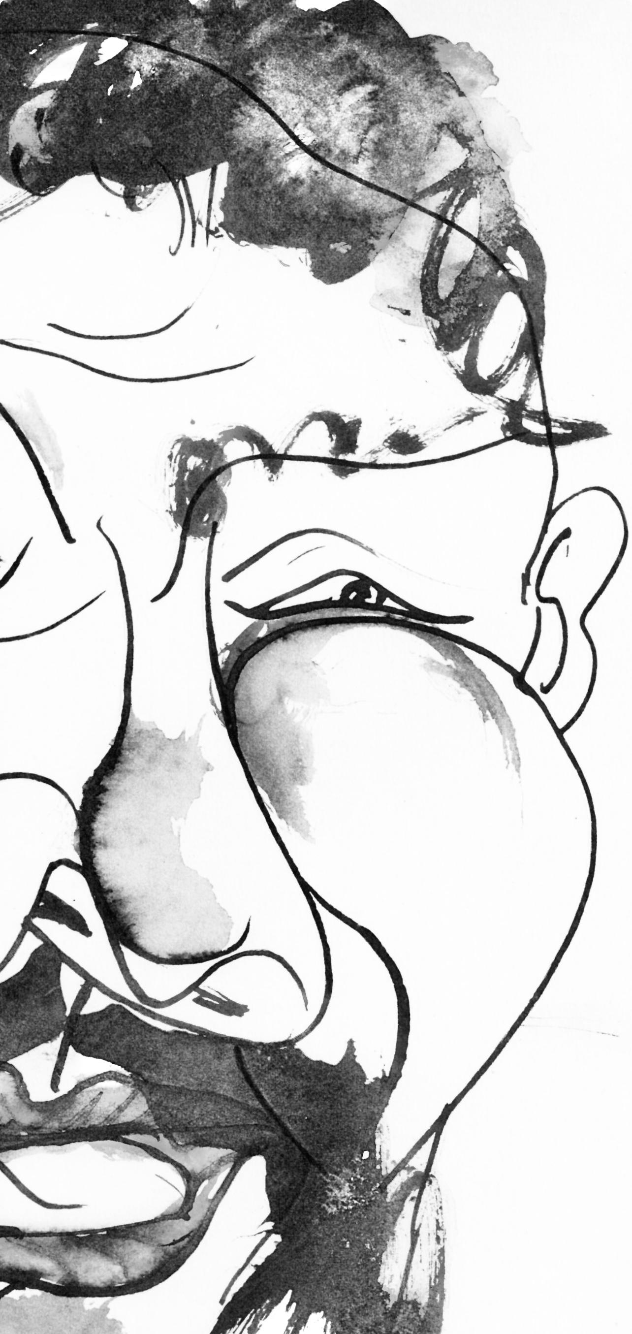 Picasso, Visage d'homme riant, à la barbe (Cramer 84; Johnson/Stein 77) (dopo) in vendita 2