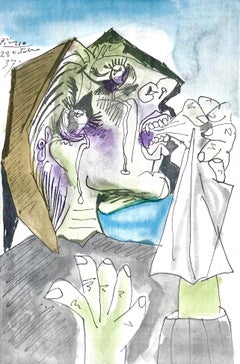 Vintage Picasso, Weeping Woman (Orozco 95), Picasso (after)