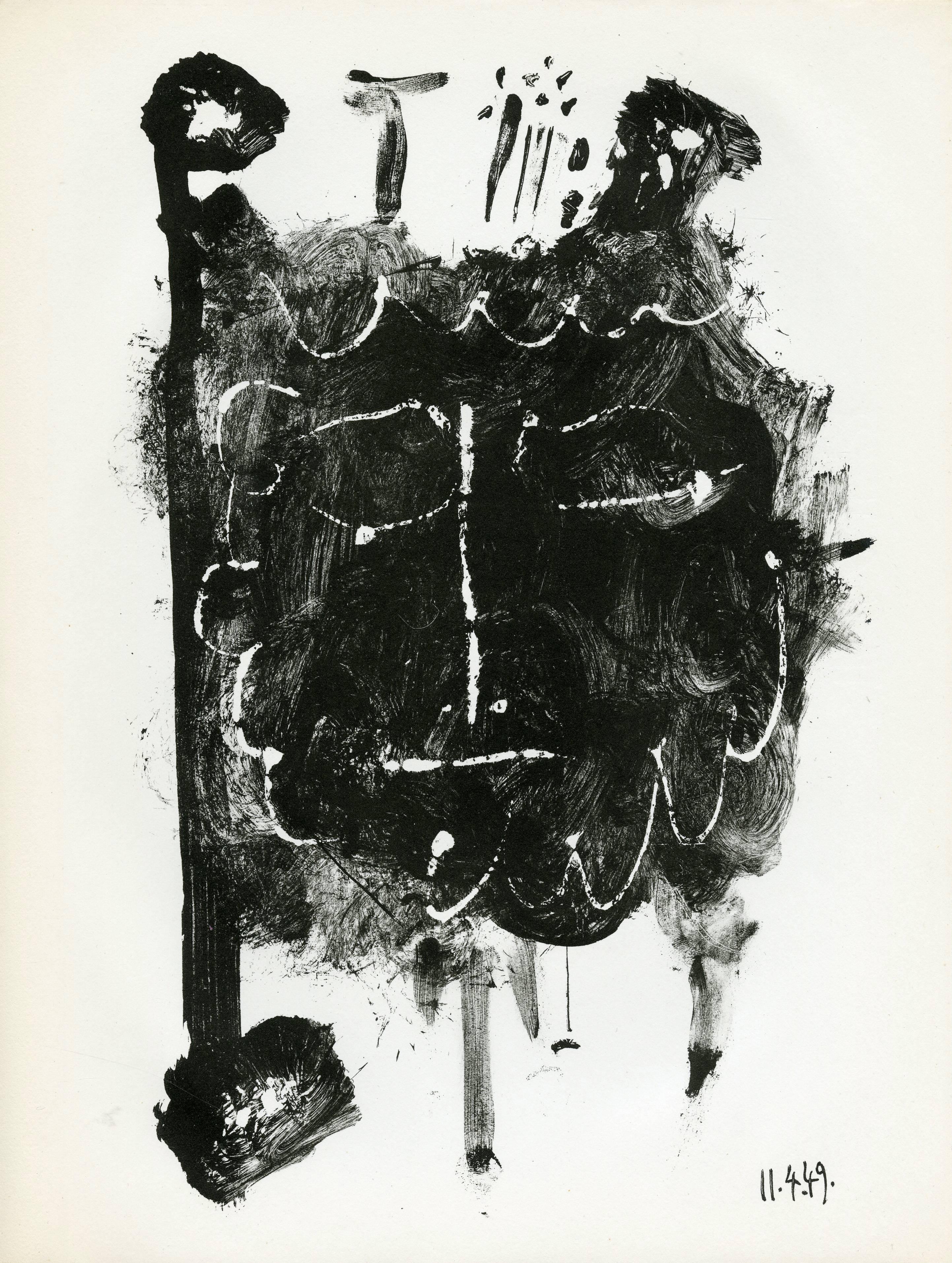 Pablo Picasso Abstract Print - Plate 1 from Elegie d'Ihpetonga suive de Masques de cendre