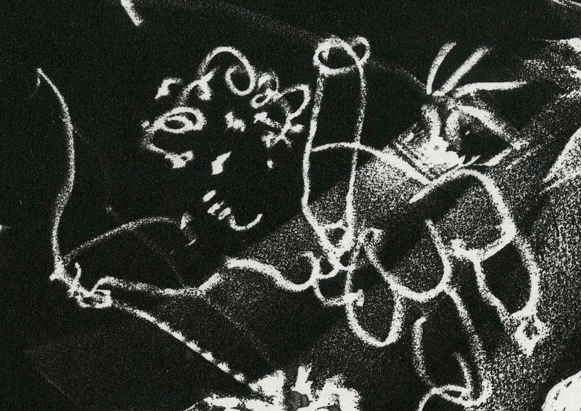 Plate VI, Le Cocu Magnifique
etching & aquatint, 1968
Unsigned as usual
From the unsigned edition of 200 impressions printed on Rives BFK paper
There is also a signed edition of 30 impressions
The set of 12 etching & aquatints is signed by Picasso