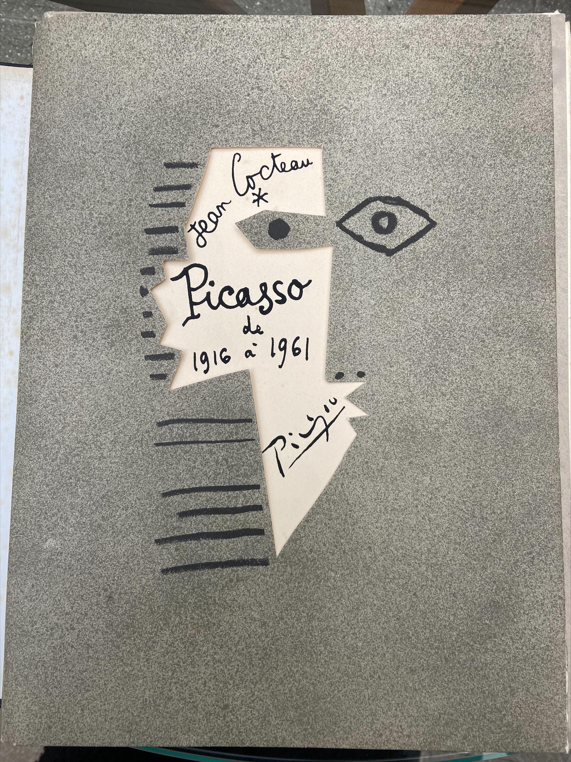 Mappe "Picasso von 1916 bis 1961" - Jean Cocteau und Pablo Picasso 
Edition du Rocher 
1962
Kopie an den Autor 
H39xB29cm
Signiert von Picasso und Jean Cocteau 
Originallithografien von Pablo Picasso, die seine Hauptwerke zwischen 1916 und 1961