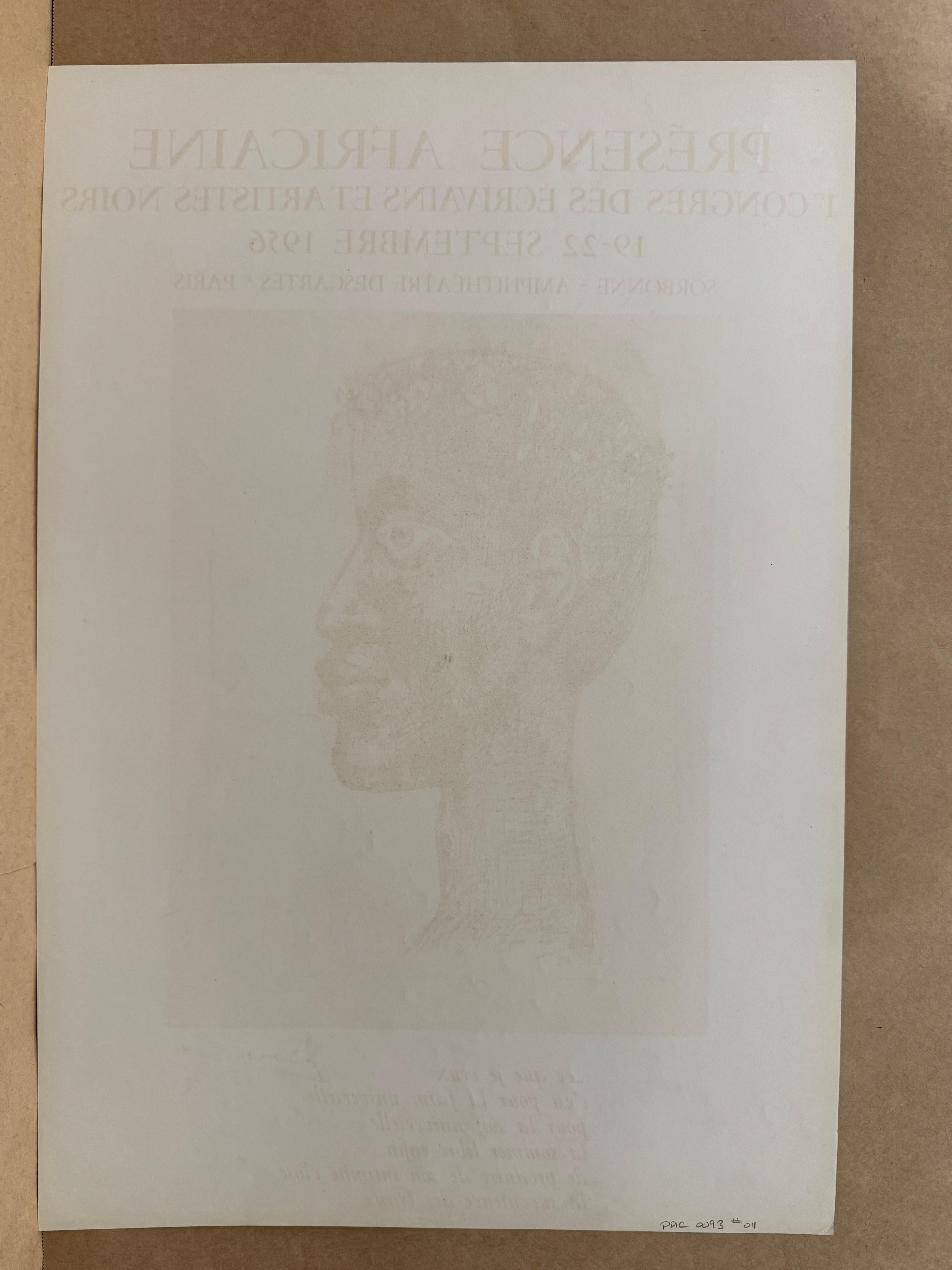 Portrait d' Aimé Césaire - Presence Africaine After Pablo Picasso, 1956 For Sale 5
