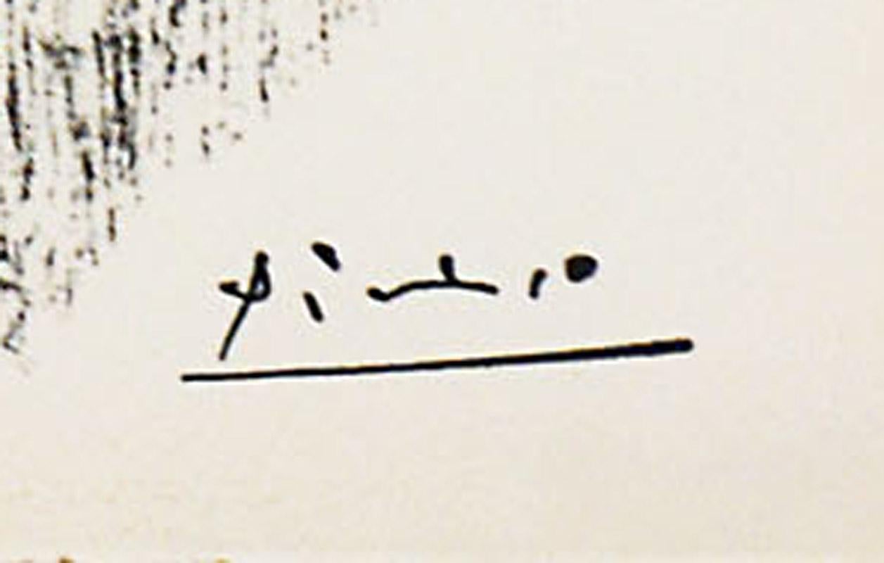 Portrait de D. H. Kahnweiler I
Lithograph, 1957
Estate Signature Stamp lower right
Provenance: Picasso Estate
                      Marina Picasso, her stamp on reverse
Annotated in pencil lower left: 