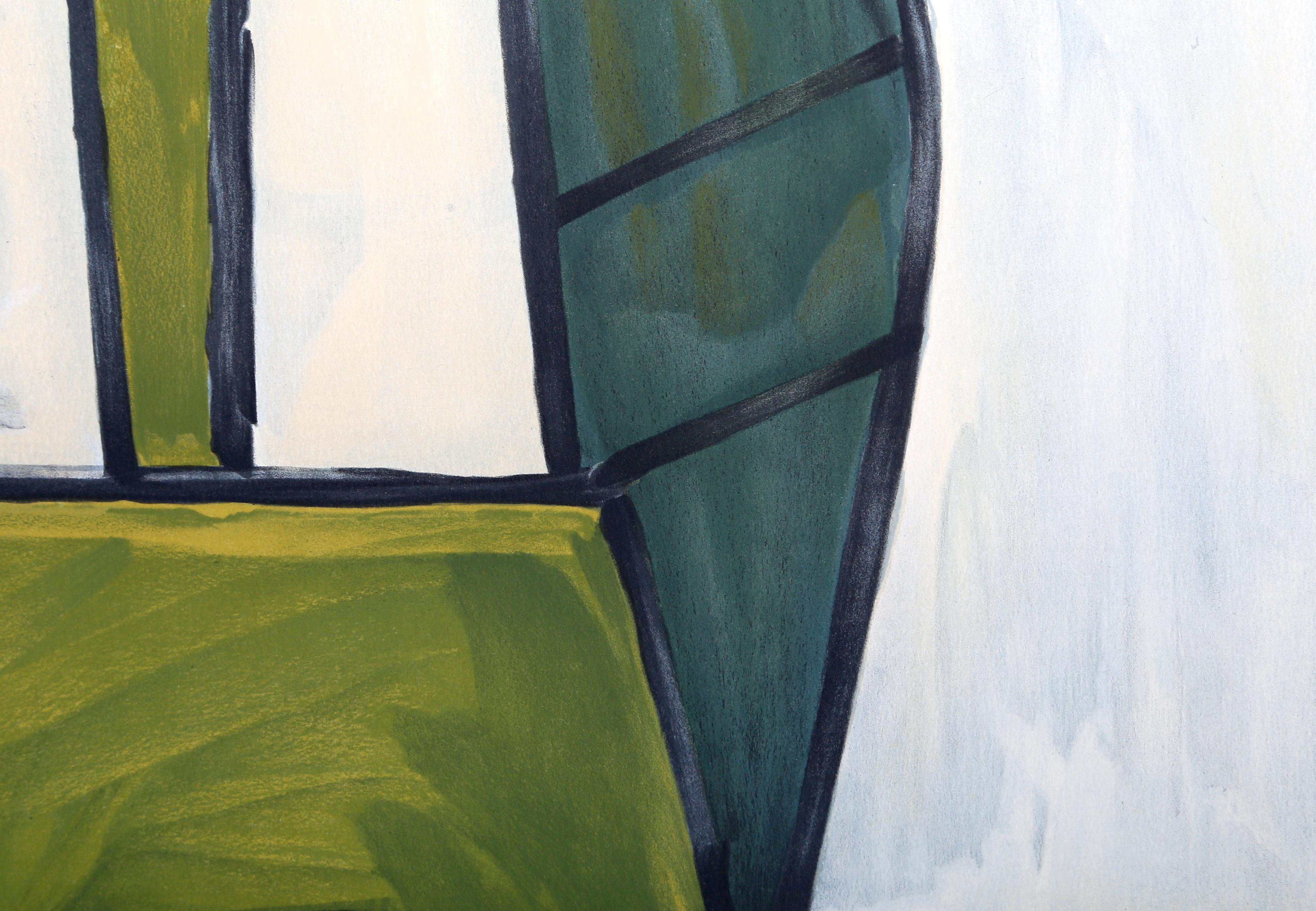 Portrait de Femme a la Robe Verte, Cubist Lithograph after Pablo Picasso For Sale 2