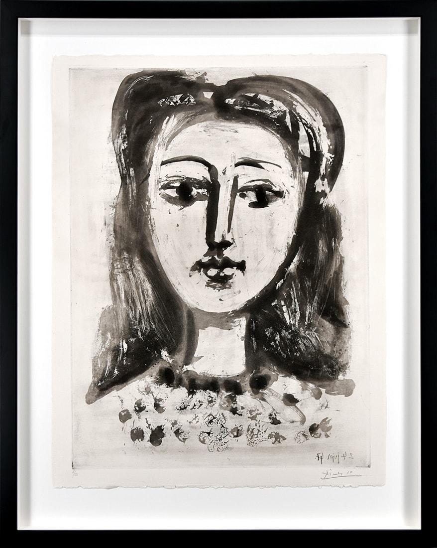  Portrait de Françoise aux Cheveux flous, 1947 - Print by Pablo Picasso