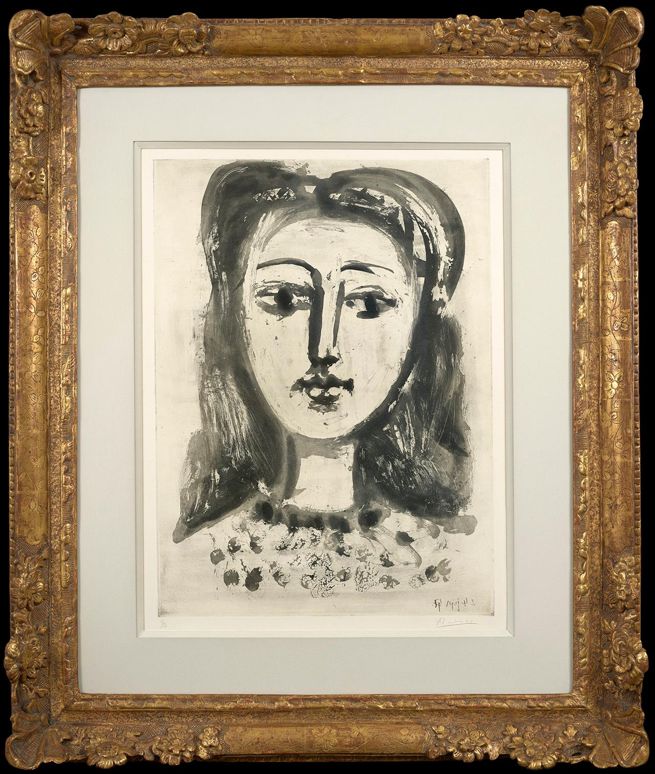 Portrait de Francoise aux Cheveux Floux - Original Aquatint print  - Modern Print by Pablo Picasso