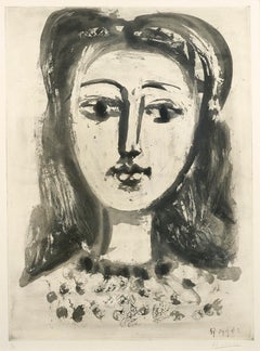 Portrait de Francoise aux Cheveux Floux - Original Aquatint print 