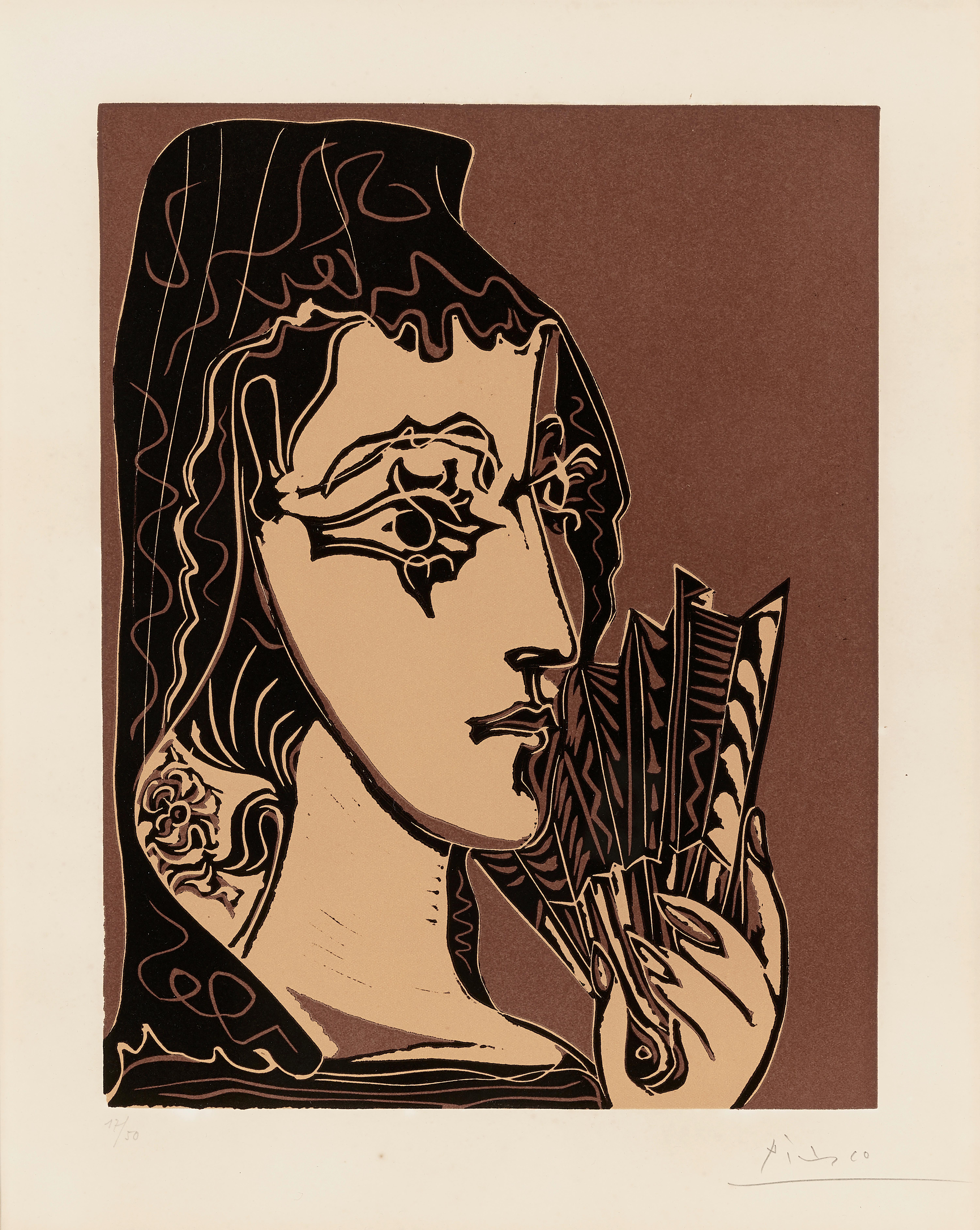 Pablo Picasso: Portrait de Jacqueline en Carmen (L'Espagnole)