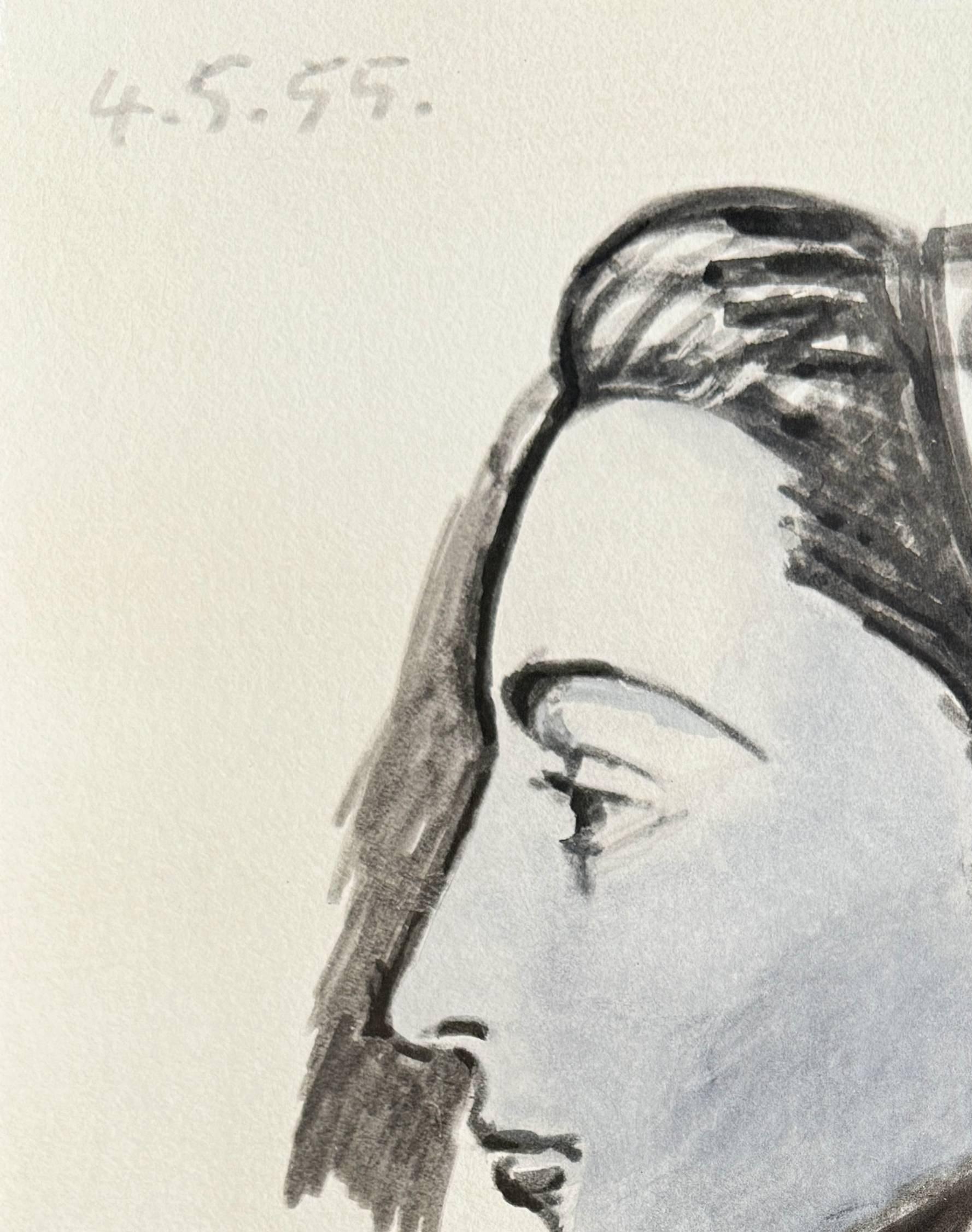 Portrait de Jacqueline - Print by Pablo Picasso