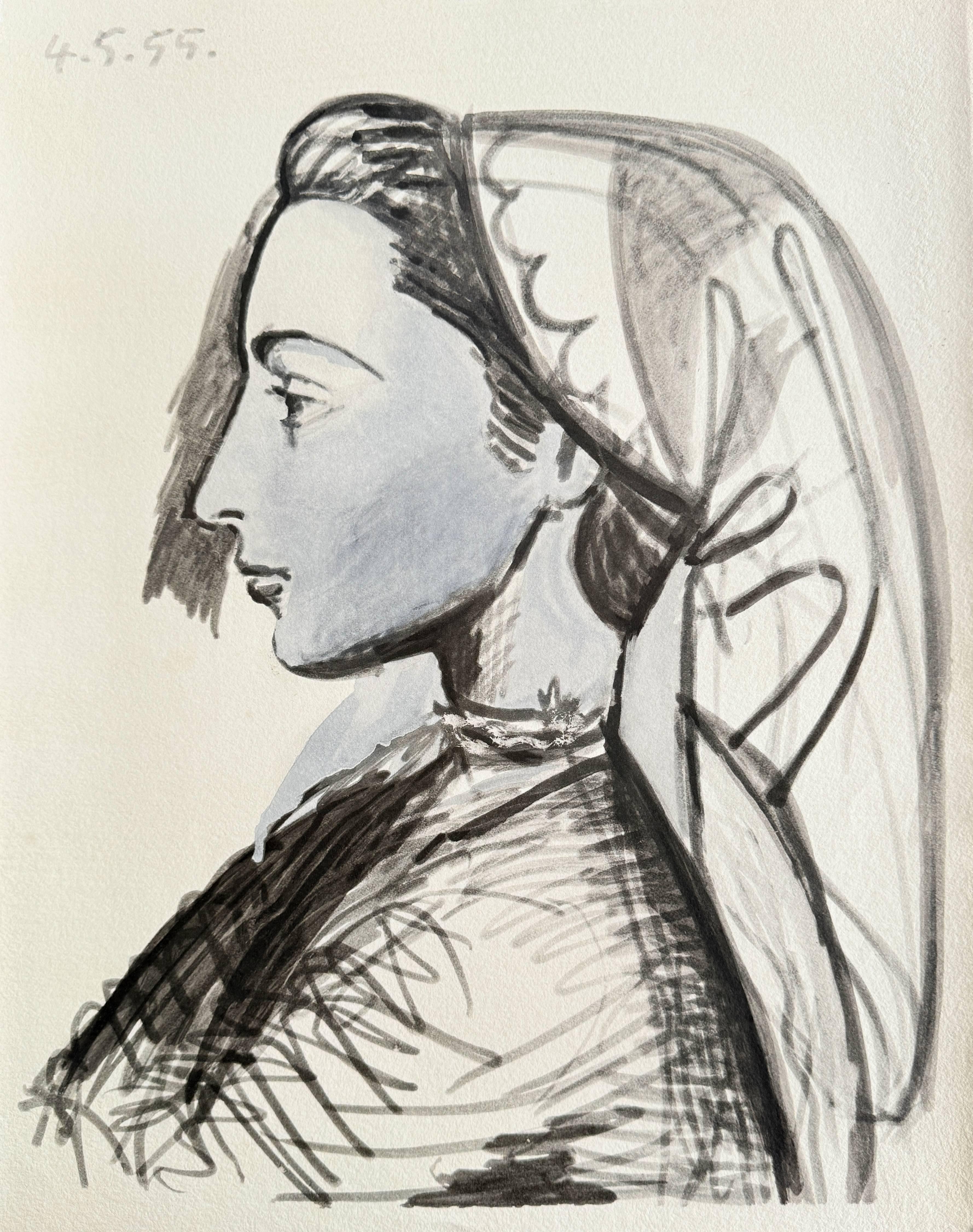 Pablo Picasso Print - Portrait de Jacqueline