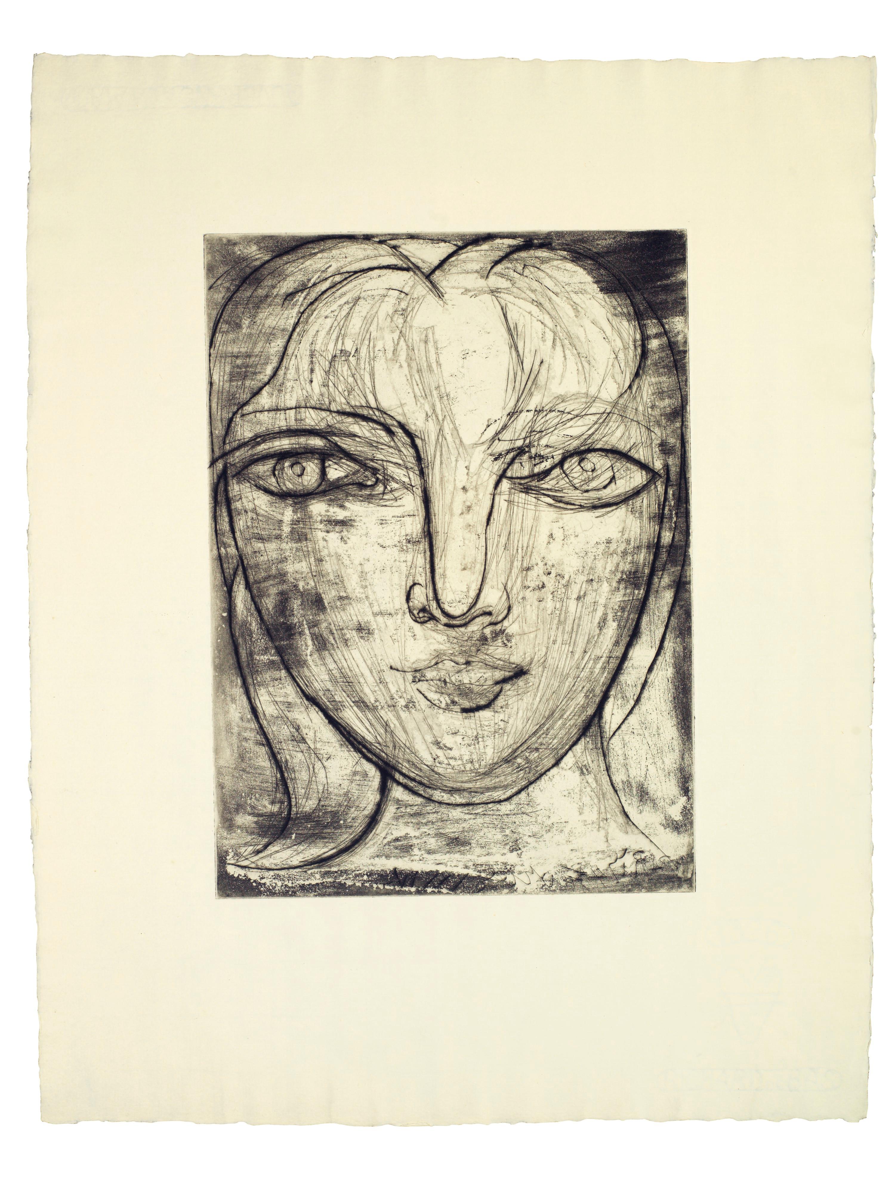 Pablo Picasso Portrait Print - Portrait de Marie-Thérèse de Face