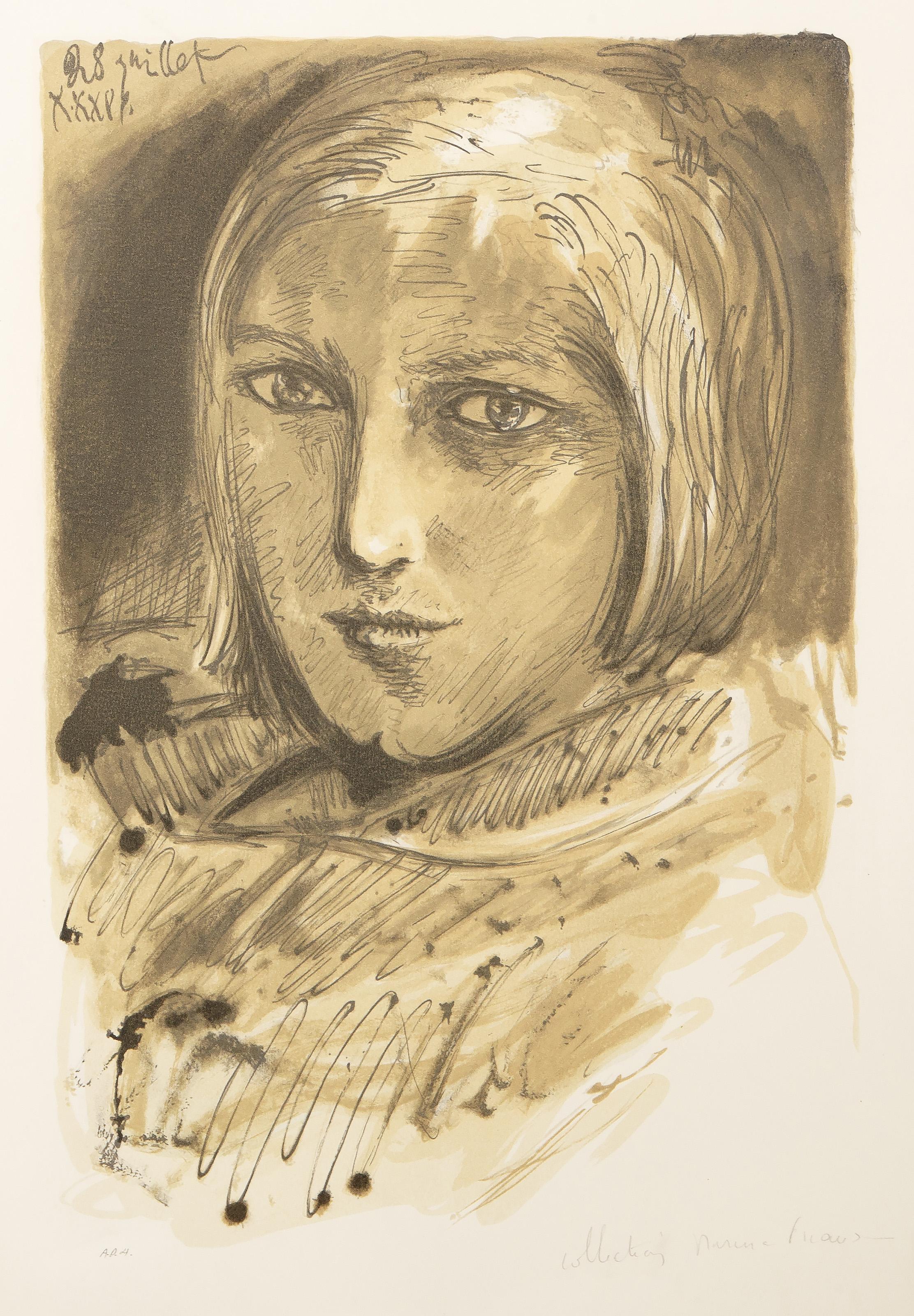  Pablo Picasso, After, Spanish (1881 - 1973) -  Portrait de Marie-Therese Walter, Portfolio: Marina Picasso Estate Lithograph Collection, Year: of Original: 1920  Year Printed: 1982, Medium: Lithograph on Arches Paper, Edition: AP 4, Image Size: 22
