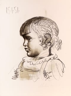 Portrait d'enfant, lithographie moderne de Pablo Picasso