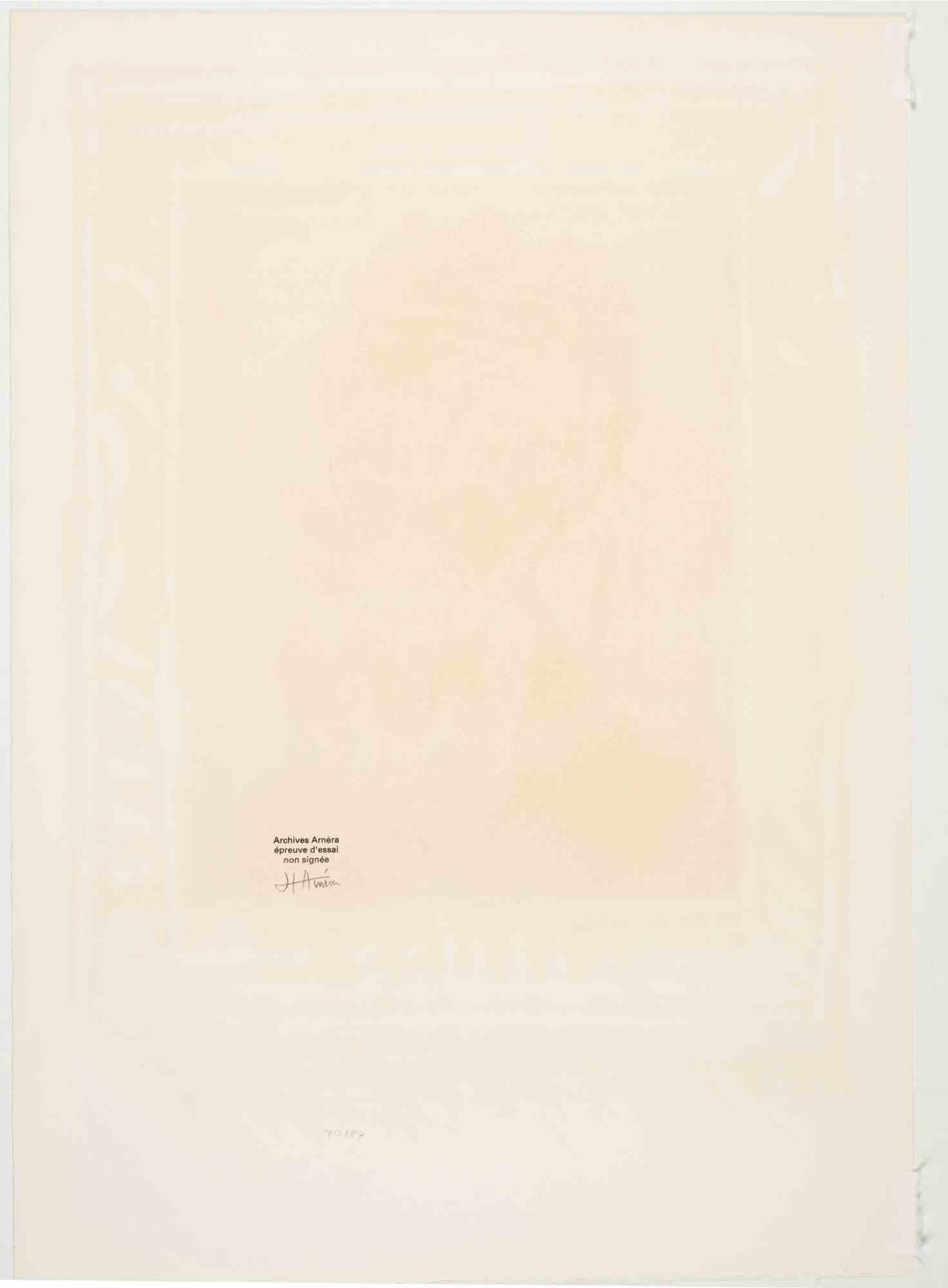 Portrait d'Home à la Fraise - Linocut by Pablo Picasso - 1962 For Sale 2