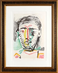 Portrait d'Homme, litografía cubista de Pablo Picasso