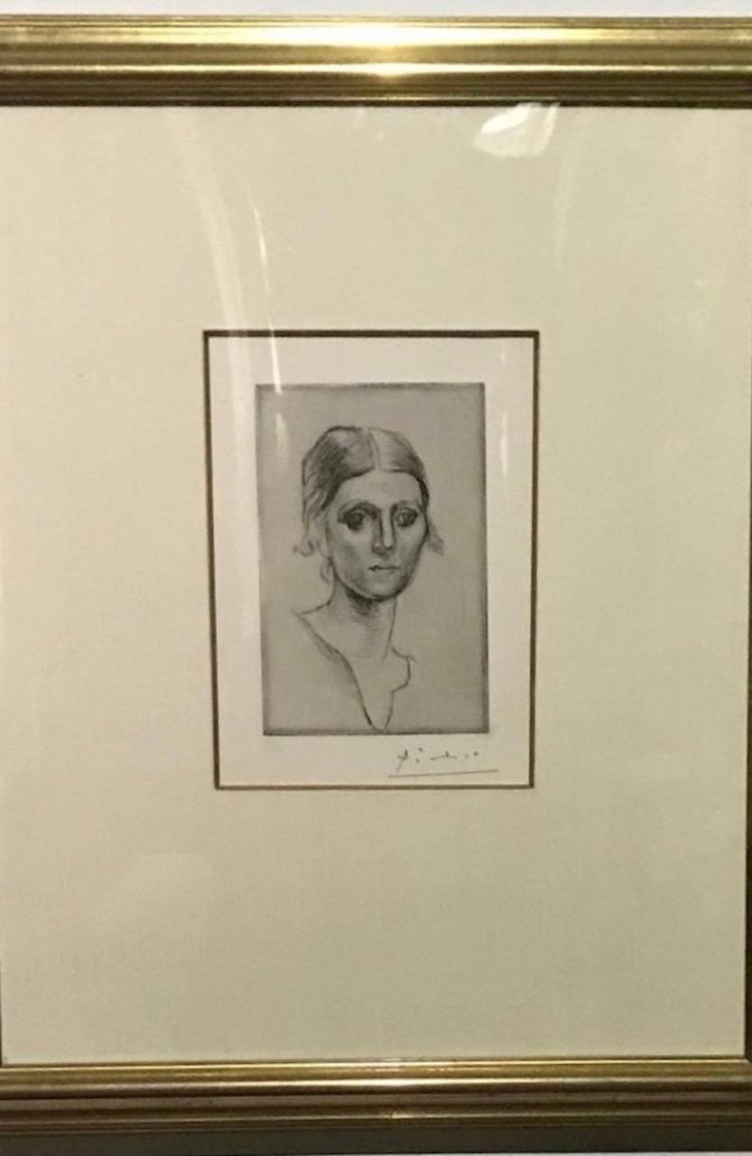 Portrait d'Olga Picasso (Bloch 37; Baer 57) - Modern Print by Pablo Picasso