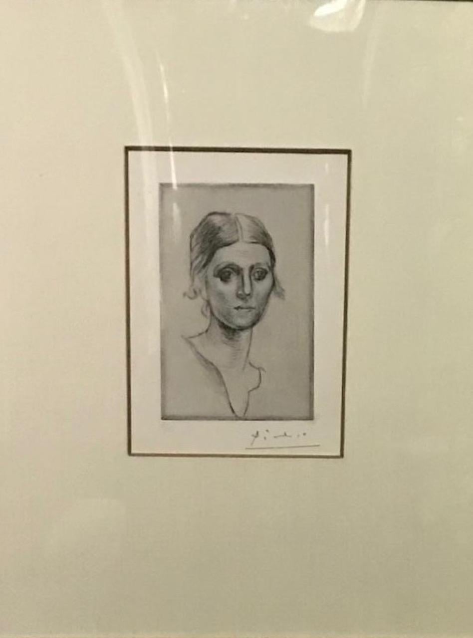 Incisione a puntasecca, 1919-1920 su carta vergata, stampata successivamente, 1961
#3 Dall'edizione di 50
Timbro con firma Picasso, in basso a destra, e numerato, in basso a sinistra. 

piastra:  6 per 3 7/8