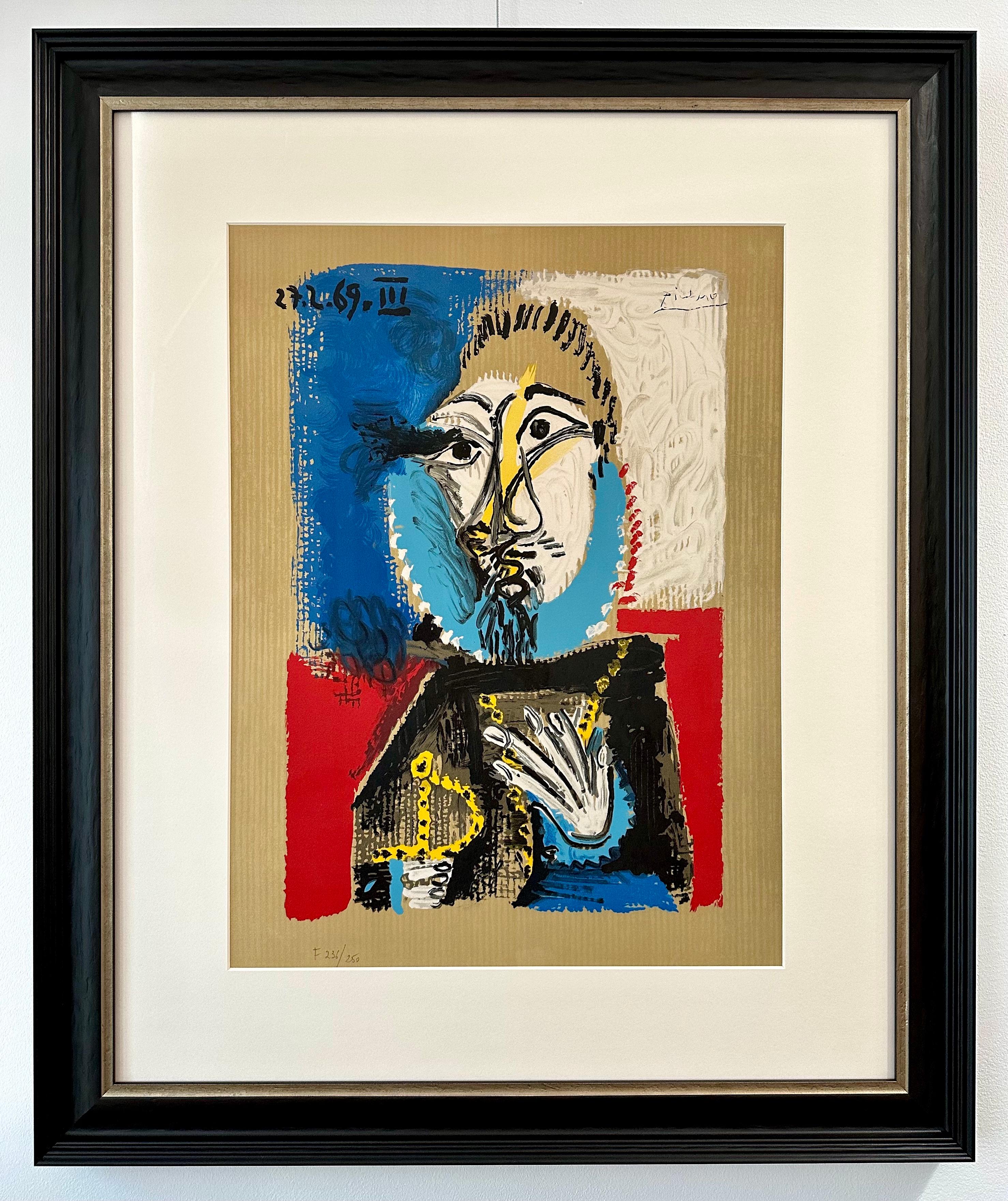 Portraits imaginaires 27.2.69 III - Moderne Print par Pablo Picasso