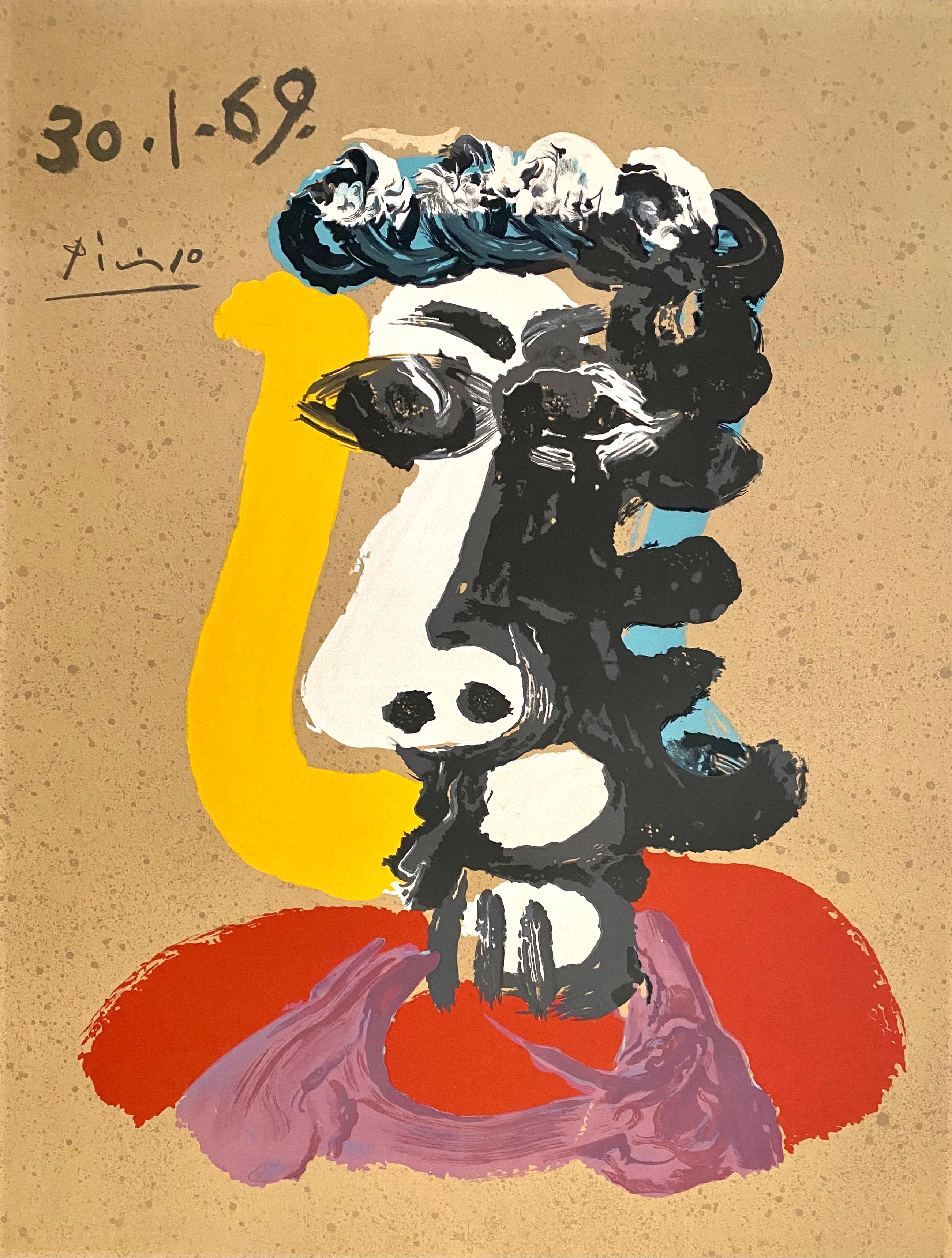 Pablo Picasso Portrait Print - Portrait Imaginaires 30.1.69