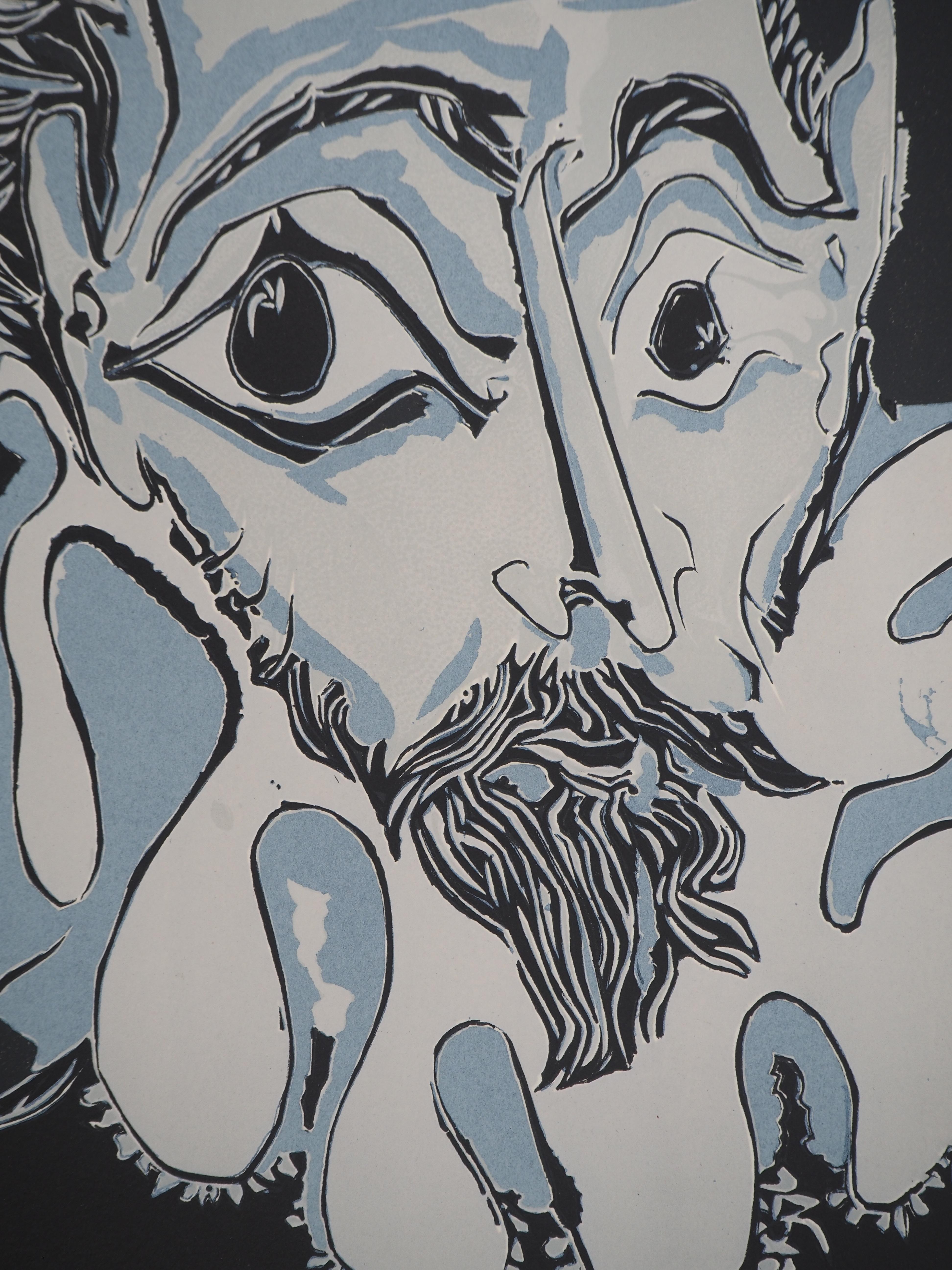 Portrait d'un homme inspiré par le Greco - Lithographie (Mourlot) en vente 3
