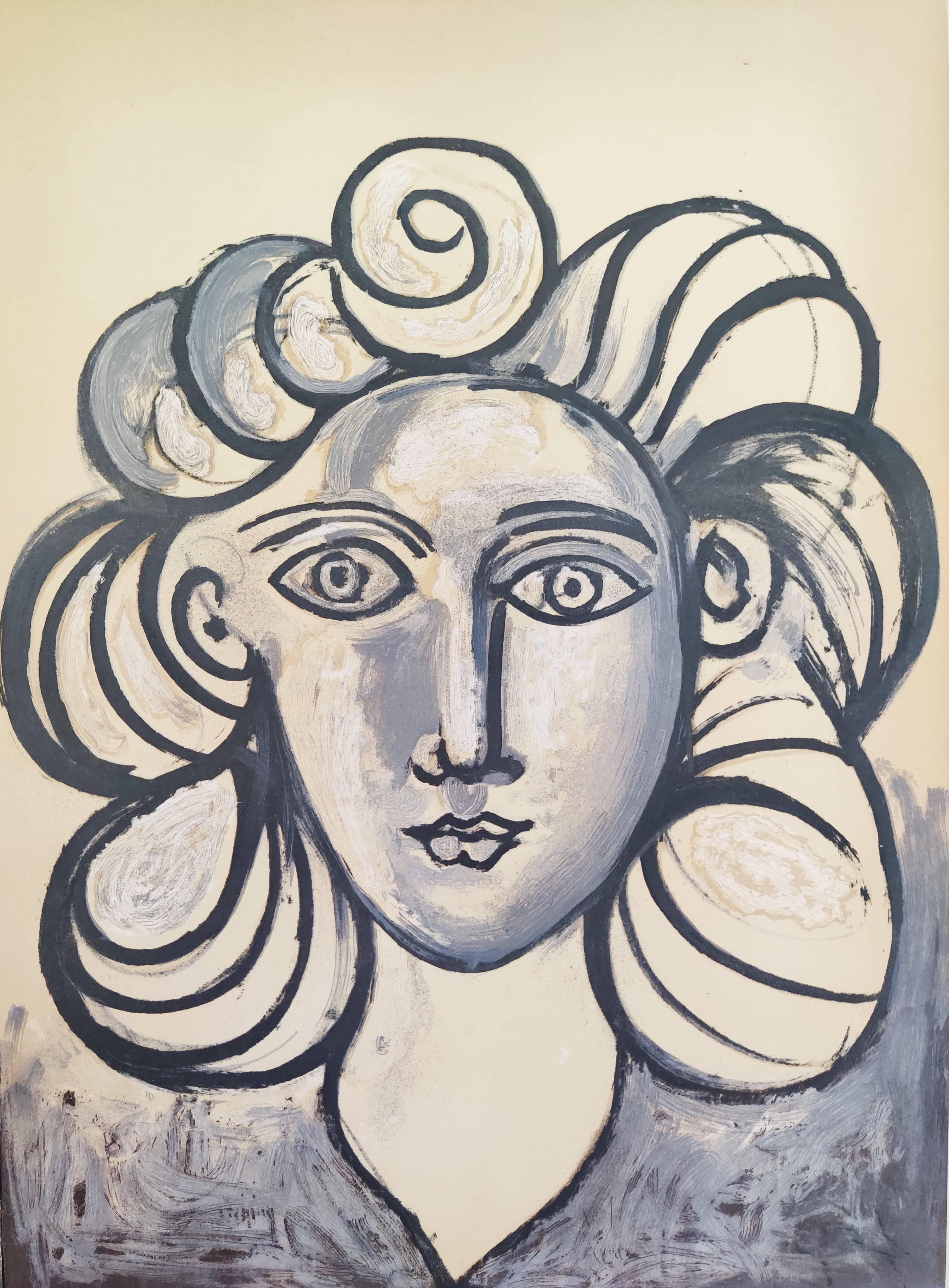 Pablo Picasso Figurative Print – Porträt von Francoise Gilot