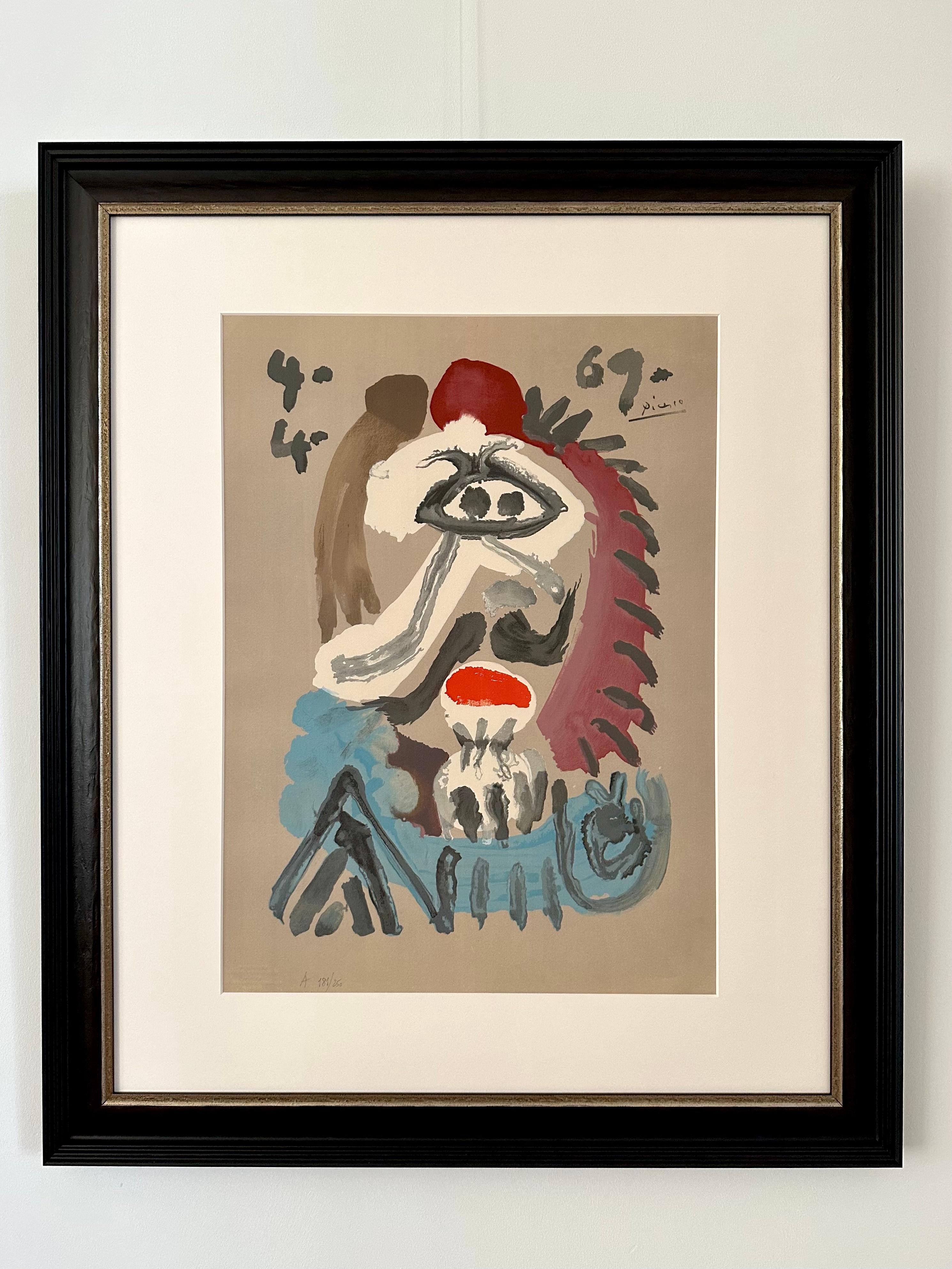 Portraits imaginaires 4.4.69 - Moderne Print par Pablo Picasso