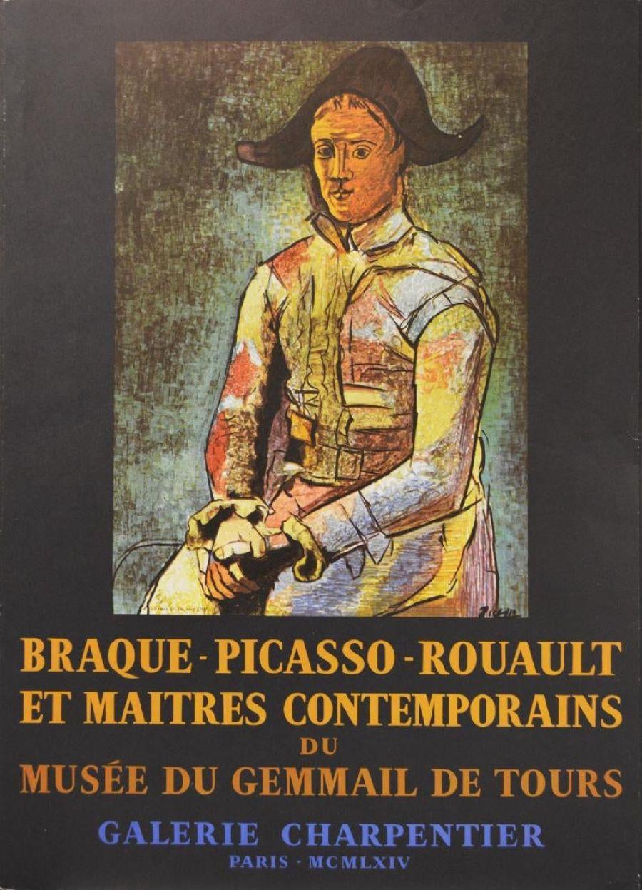 Pablo Picasso Portrait Print - Poster (Reproduction)-Braque-Picasso-Rouault: Et Maitres Contemporains. 