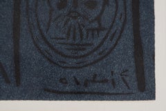 Pottery and Fauns (Madoura) - Original linocut, 1961