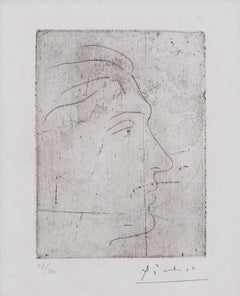 Profil d’homme (Man Profile) - Gravure sur cuivre, tirage n° 17/50, 1924-1961