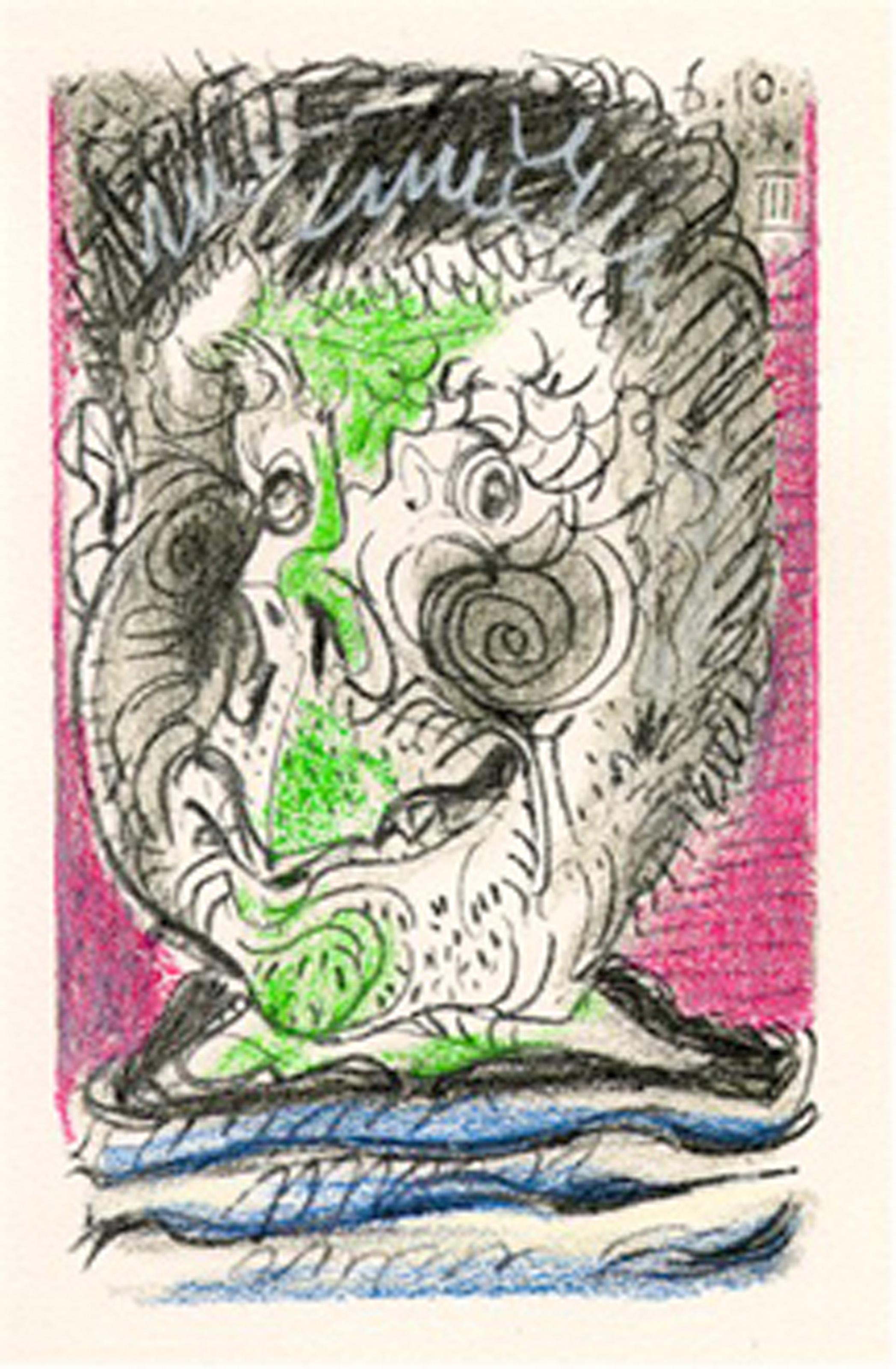 Profile du Gout du Bonheur, lithographie cubiste d'après Pablo Picasso en vente 1