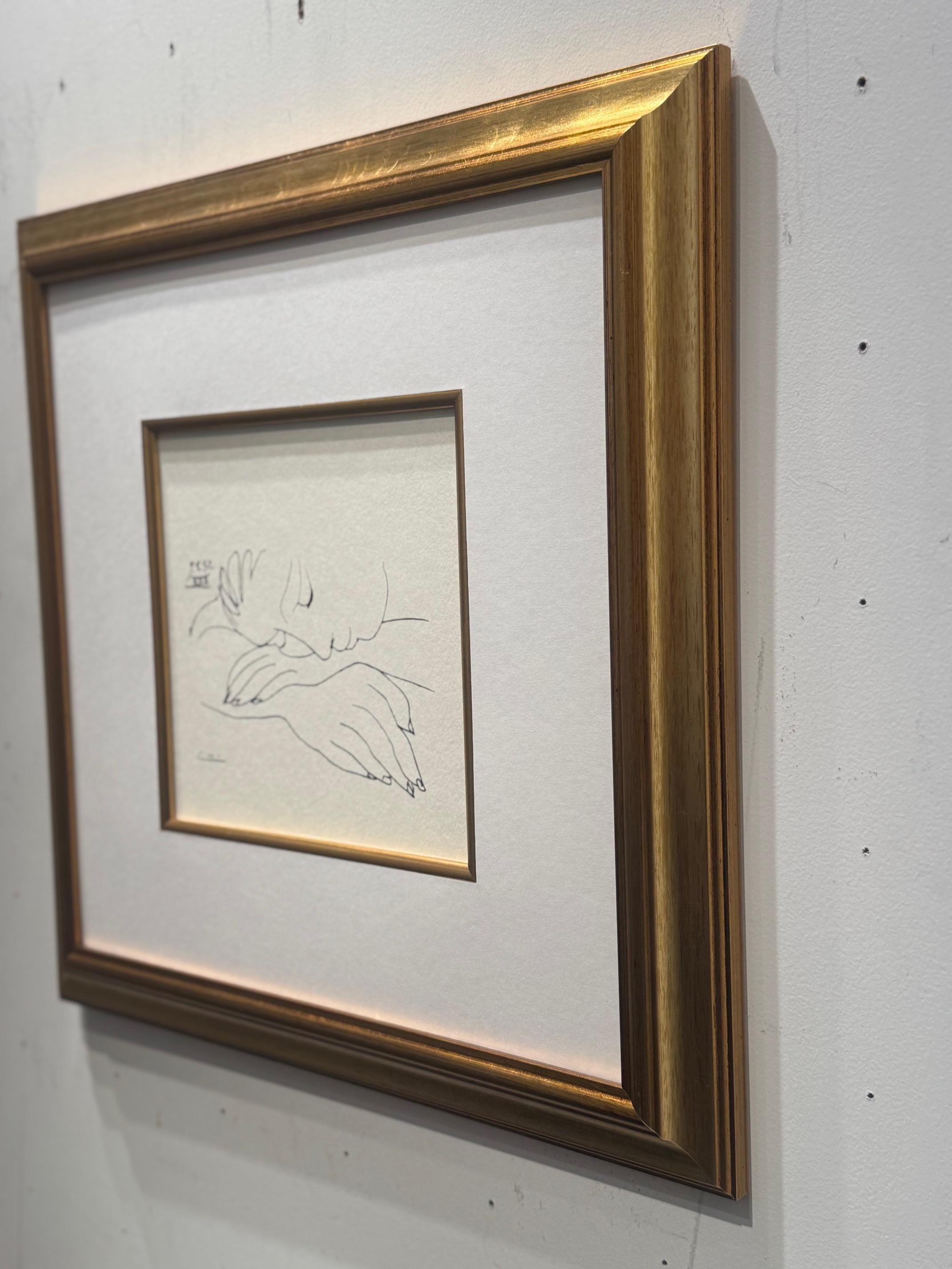 Resting Female- lithograph by Pablo Picasso plate signed mid century For Sale 3