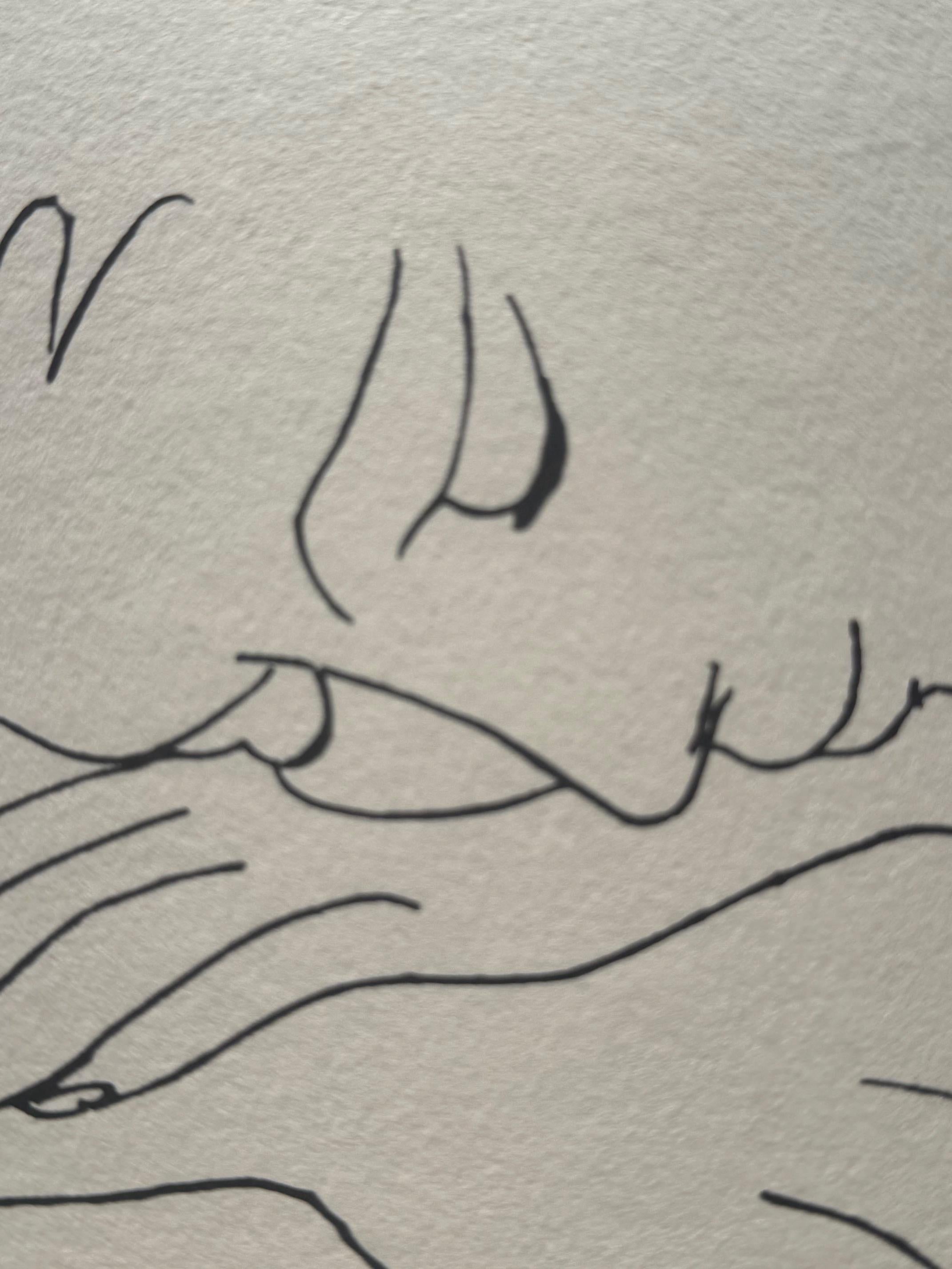 Resting Female- lithograph by Pablo Picasso plate signed mid century For Sale 5