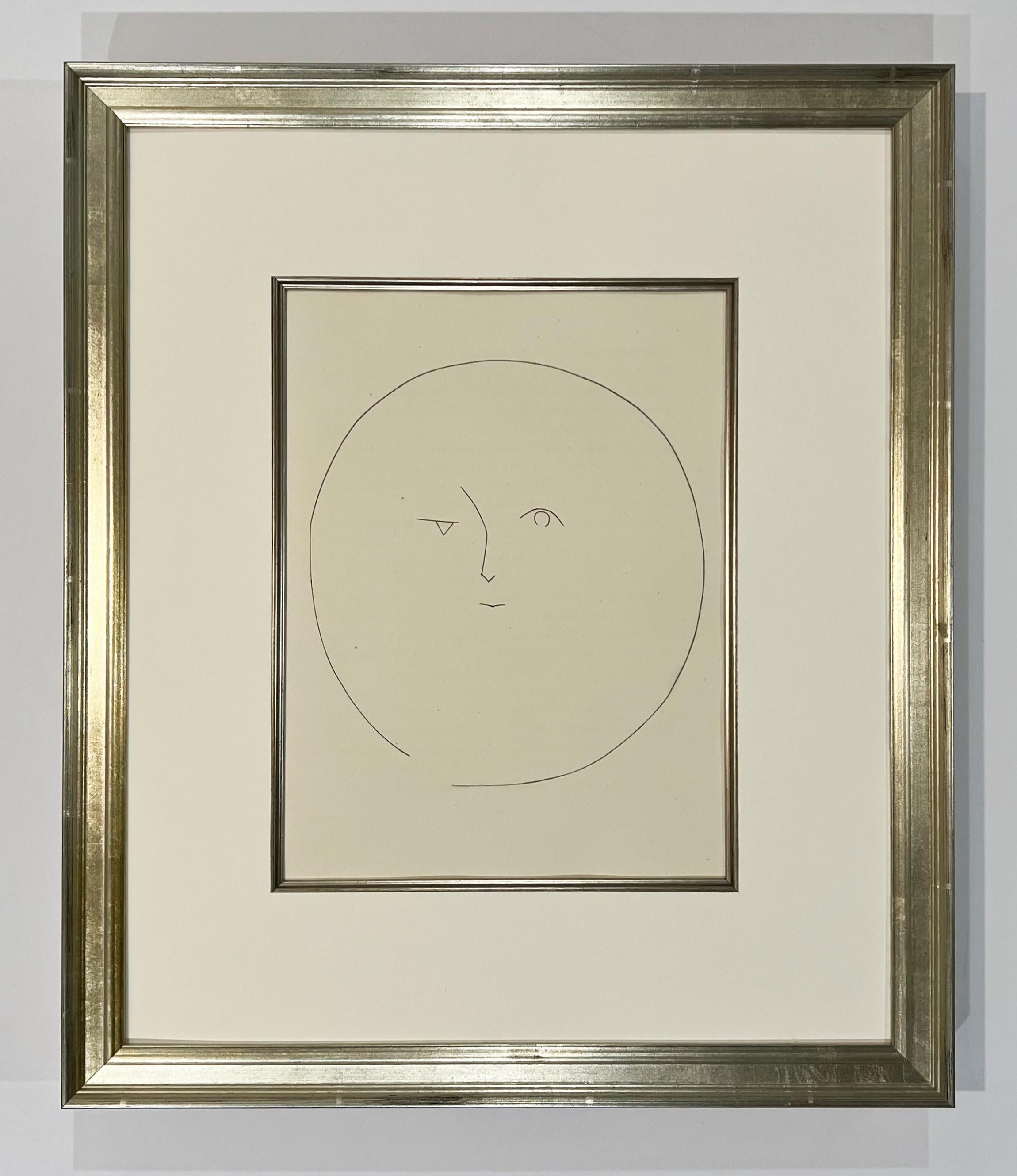 Round Head of a Man with Mismatched Eyes (Plate XVI), from Carmen - Print by Pablo Picasso