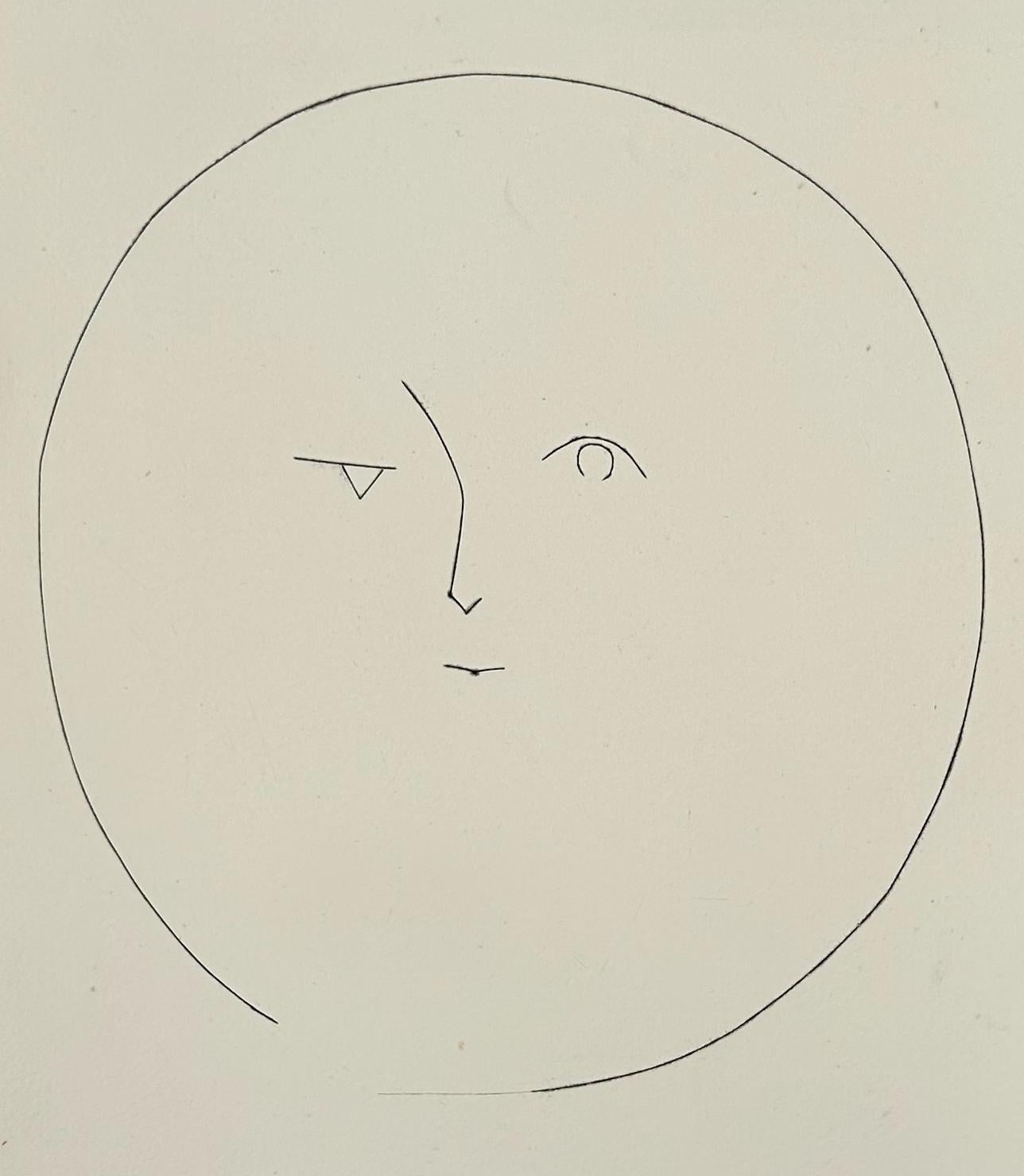 Round Head of a Man with Mismatched Eyes (Plate XVI), from Carmen