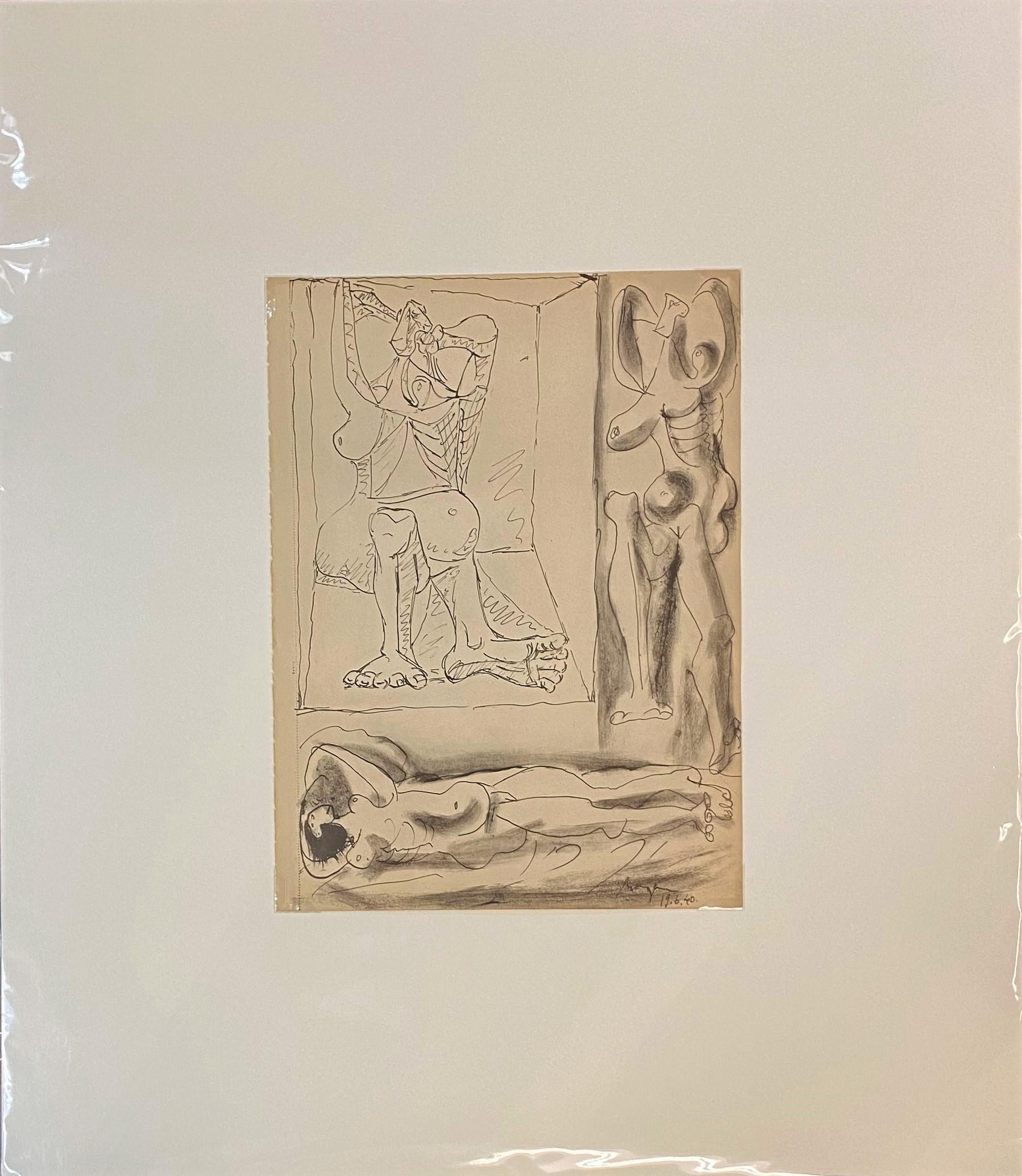 Royan Lithograph 19.6.40 - Print by Pablo Picasso