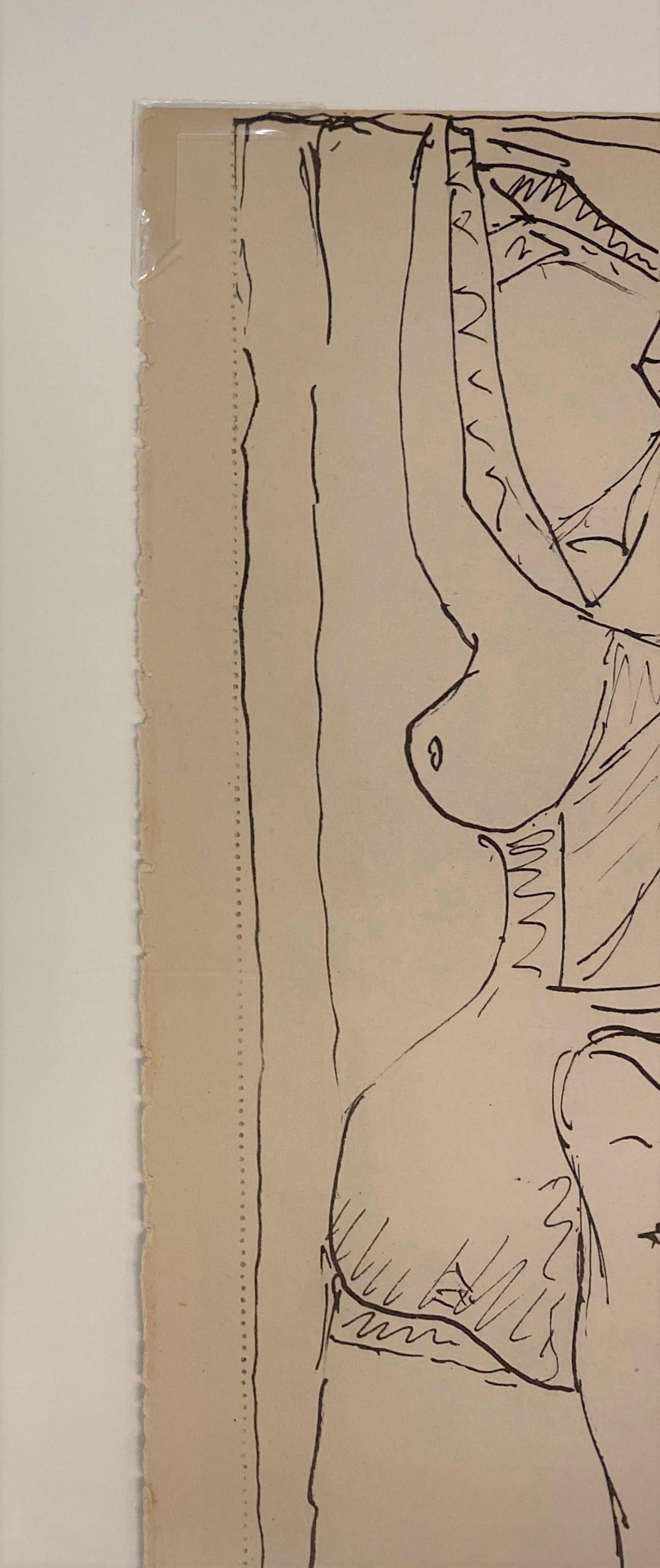 Royan Lithograph 19.6.40 - Brown Figurative Print by Pablo Picasso