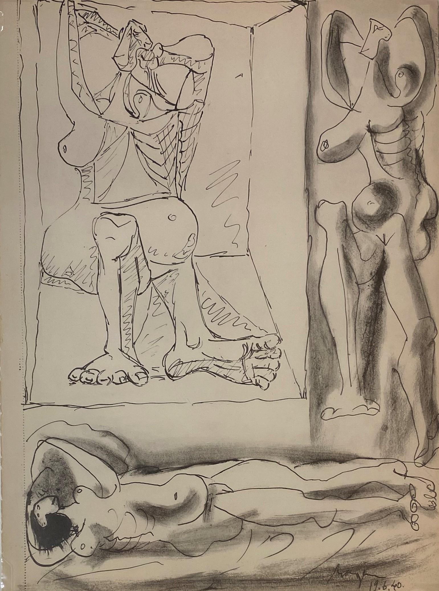 Pablo Picasso Figurative Print - Royan Lithograph 19.6.40