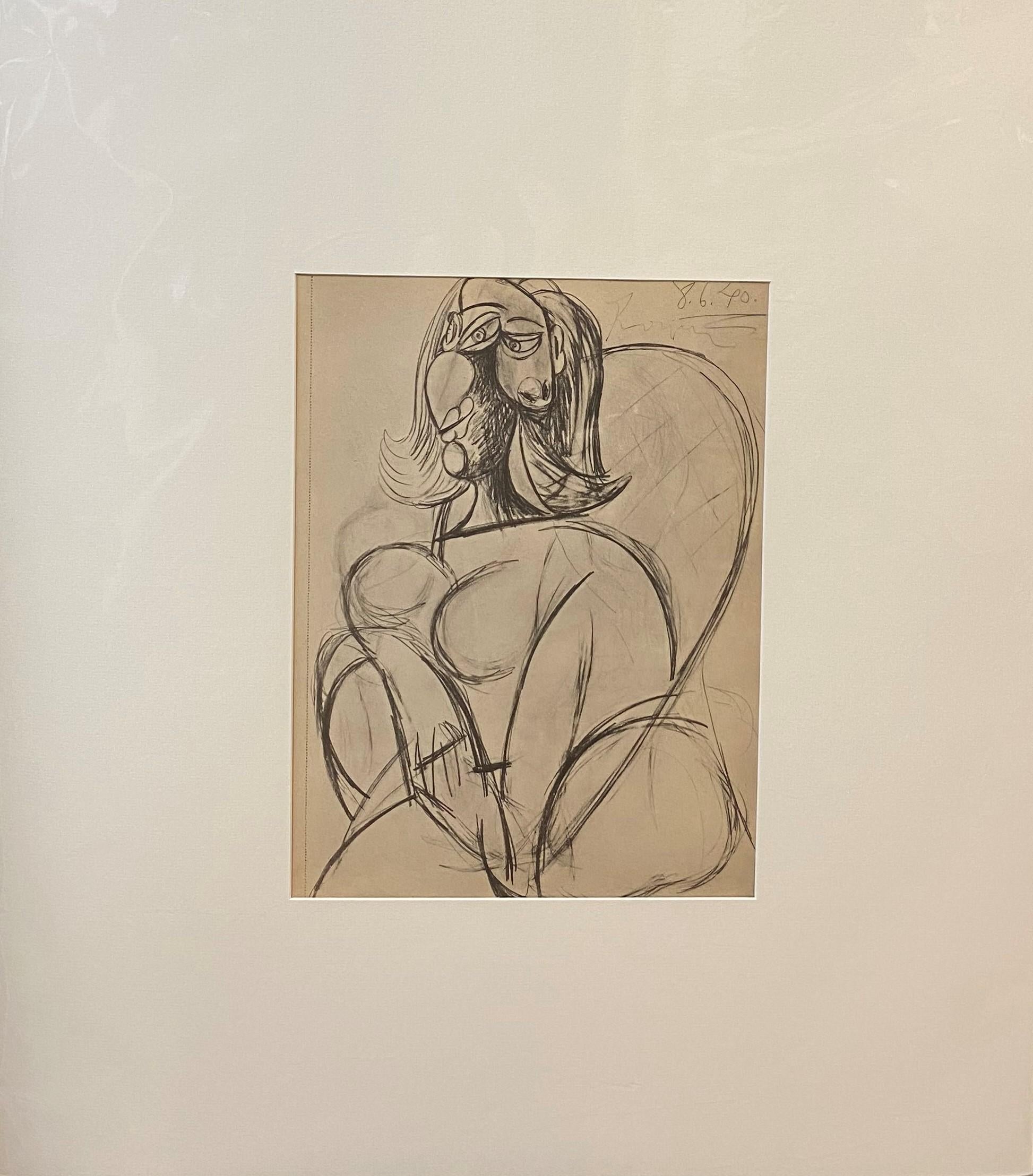 Royan Lithograph 8.6.40 - Print by Pablo Picasso