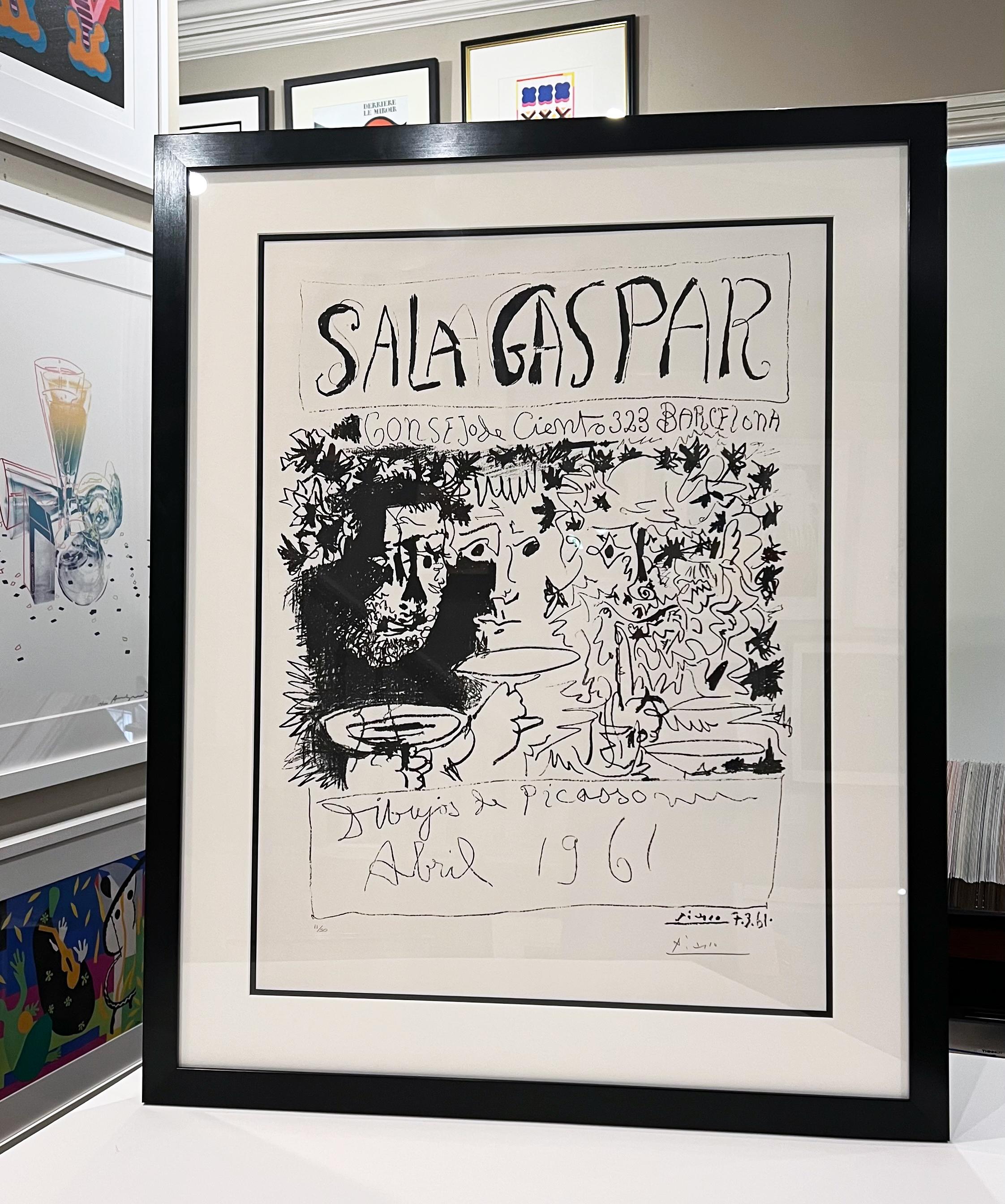 Artist: Pablo Picasso
Title: Sala Gaspar, Barcelona 1961
Medium: Original lithograph
Date: 1961
Edition: 11/50
Frame Size: 42