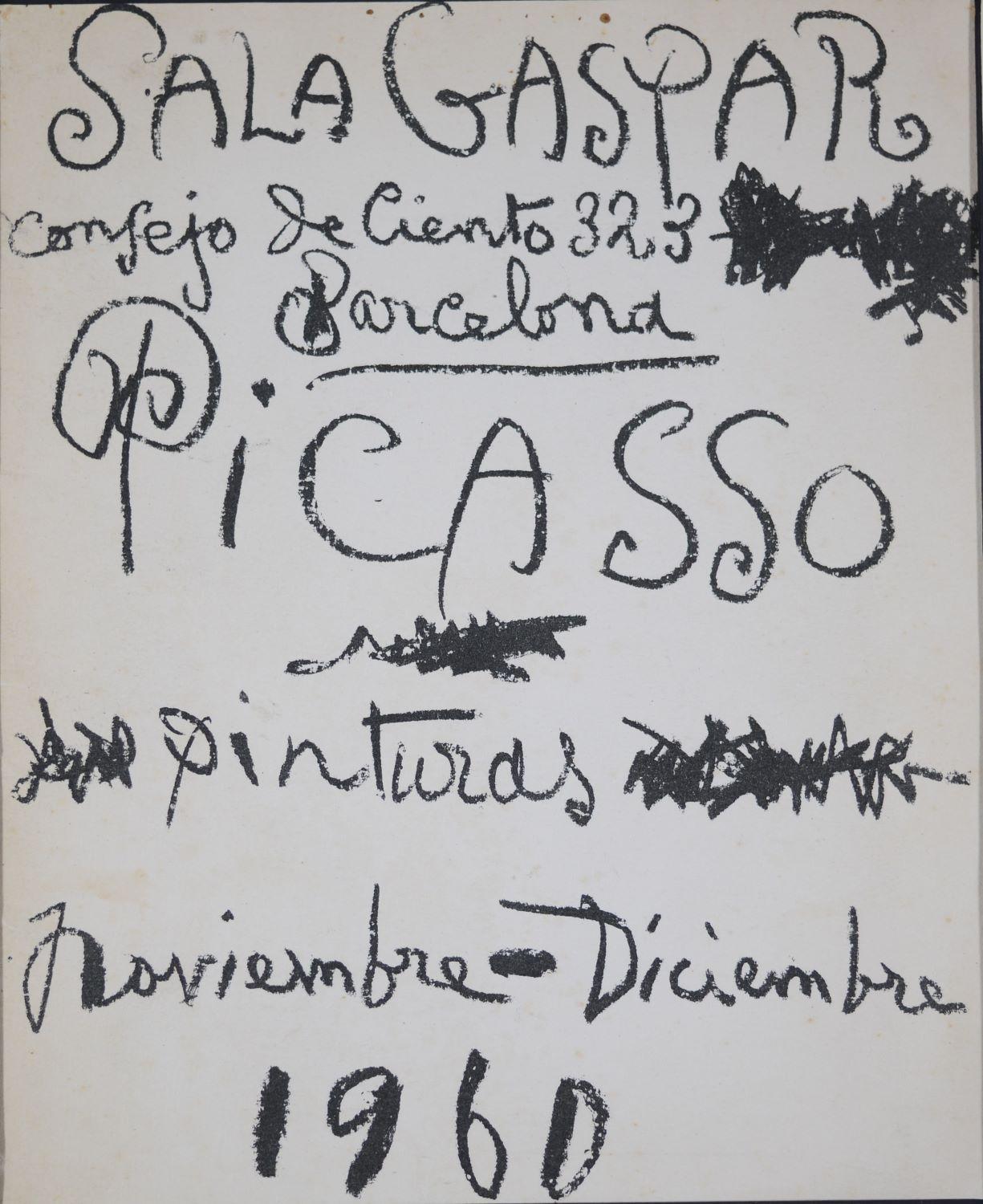 Pablo Picasso Abstract Print - "Sala Gaspar Exhibition Poster"