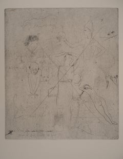 Saltimbanques : Dibujos de Picasso y Max Jacob - Grabado original (Baer #8c)