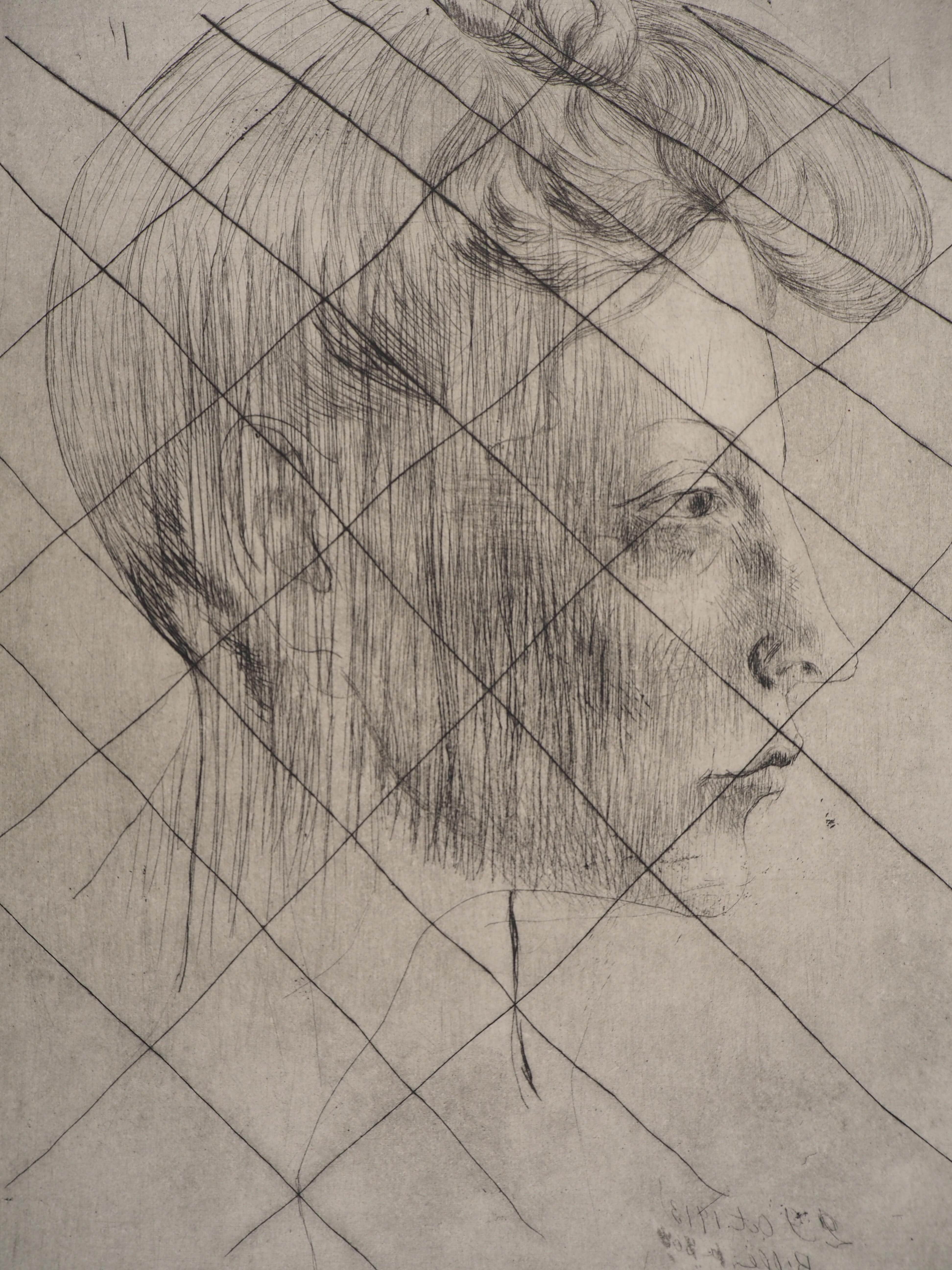 Saltimbanques : Head of a Woman - Original etching (Bloch #6 / Baer #7c) - Modern Print by Pablo Picasso