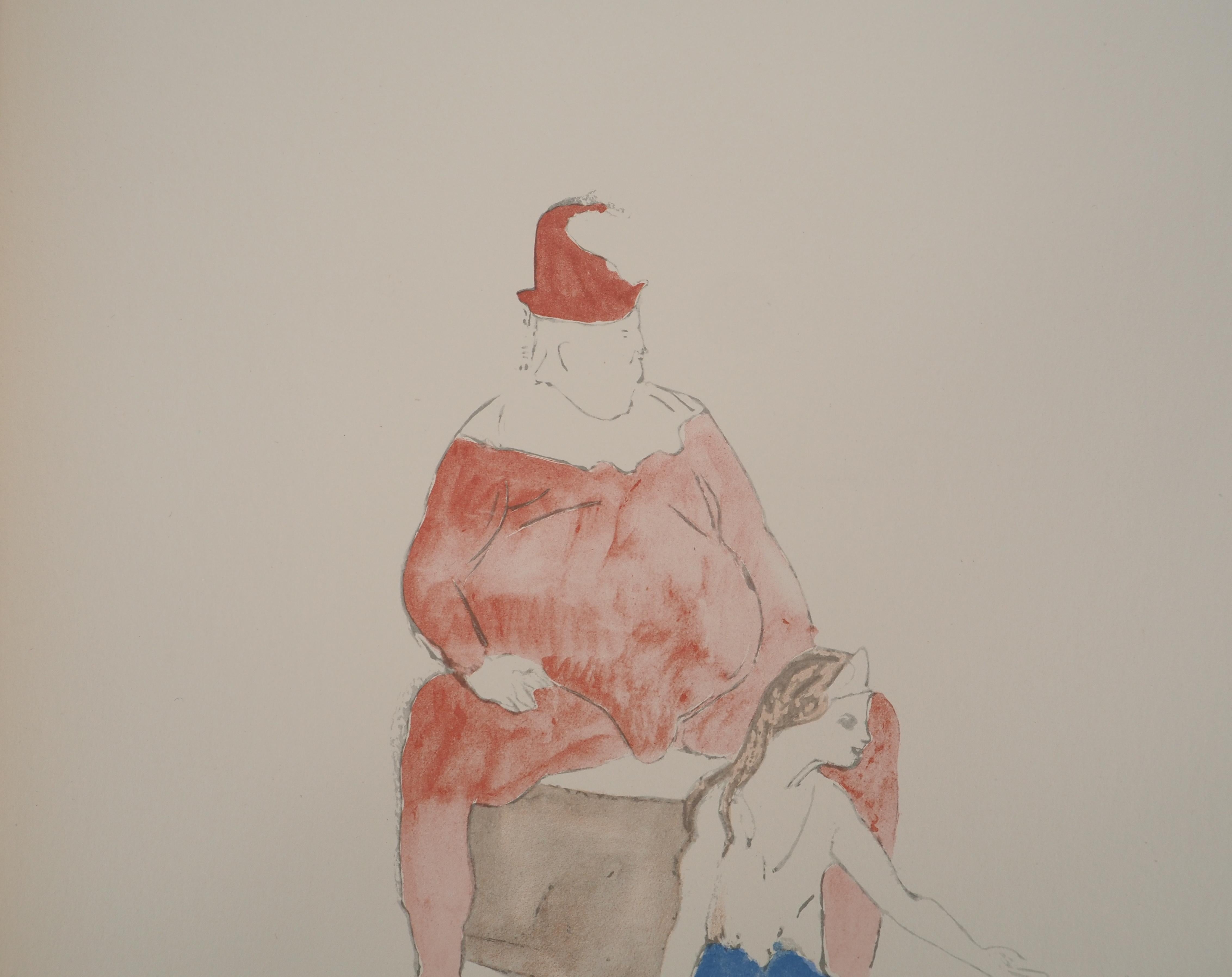 Saltimbanques : The Acrobat - Lithograph and stencil, Printed signature, 1946 For Sale 1
